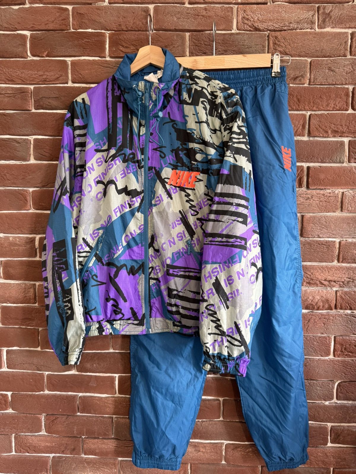 Nike Rare 90s Vintage Nike Swoosh Logo Tracksuit Set Jacket Size US S / EU 44-46 / 1 - 6 Thumbnail