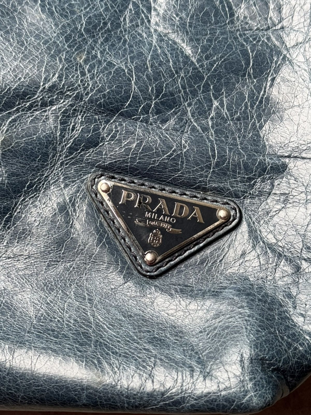 Prada PRADA Vitello Shine Tote Denim Size ONE SIZE - 8 Thumbnail