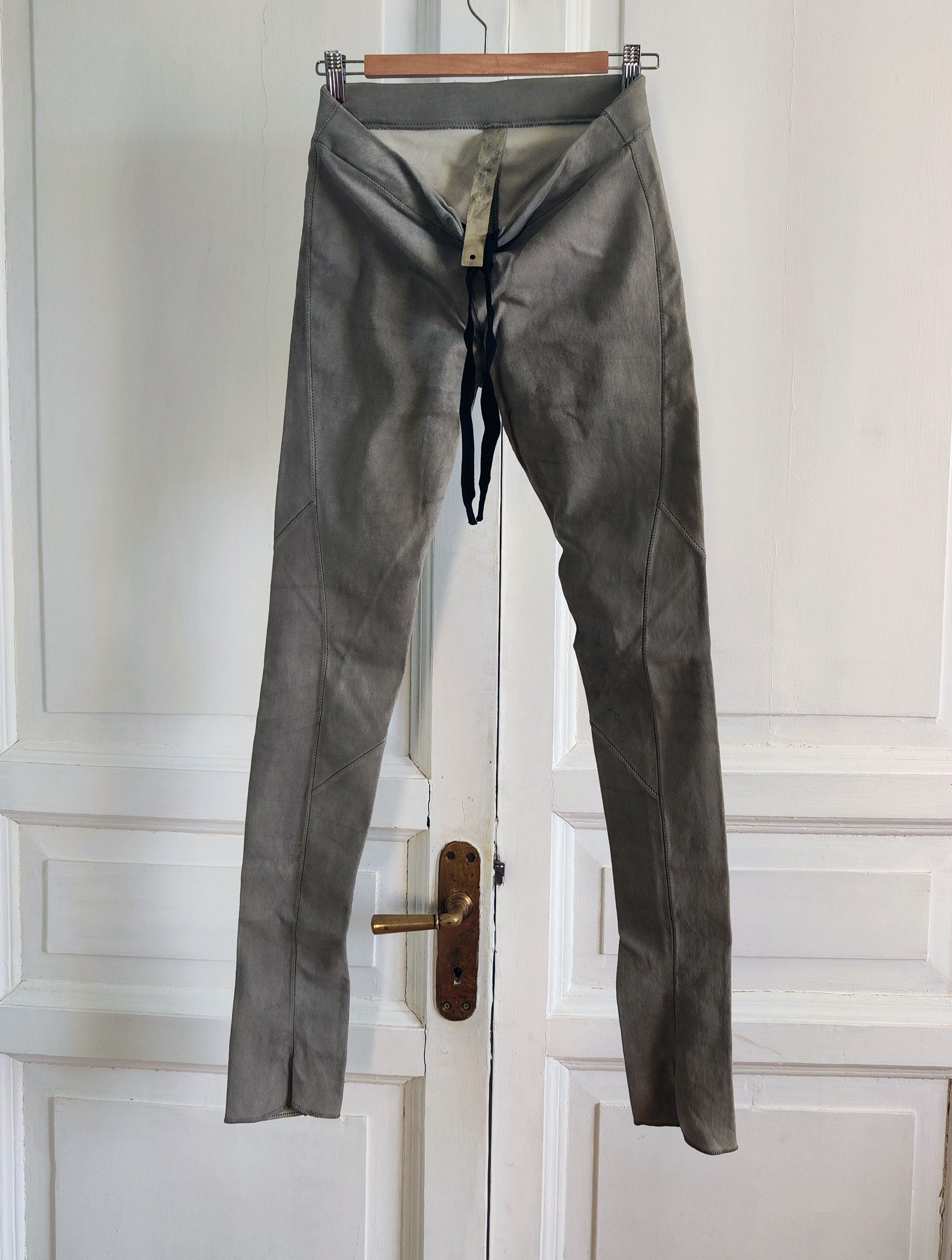 Isaac Sellam Experience Leather pants.Like Haider Ackermann or Yohji Yamamoto Size 27" / US 4 / IT 40 - 1 Thumbnail