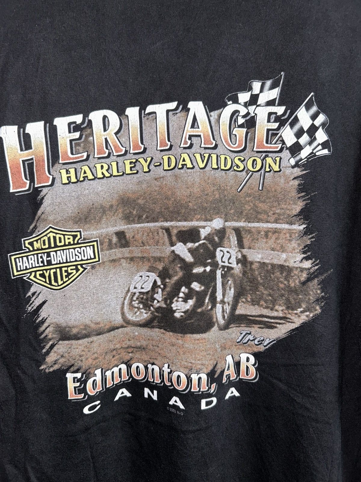 Harley Davidson RK Stratman Edmonton Canada Tee Size US XL / EU 56 / 4 - 6 Thumbnail