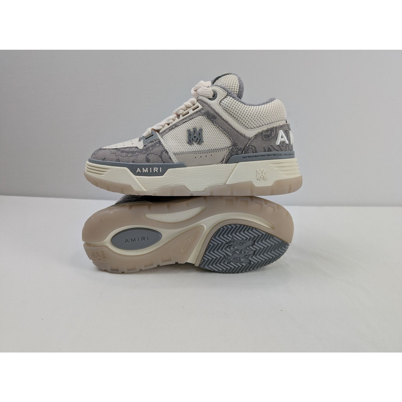 Amiri o1rshd1 Bandana Denim MA-1 Sneakers in Grey Size US 11 / EU 44 - 14 Thumbnail