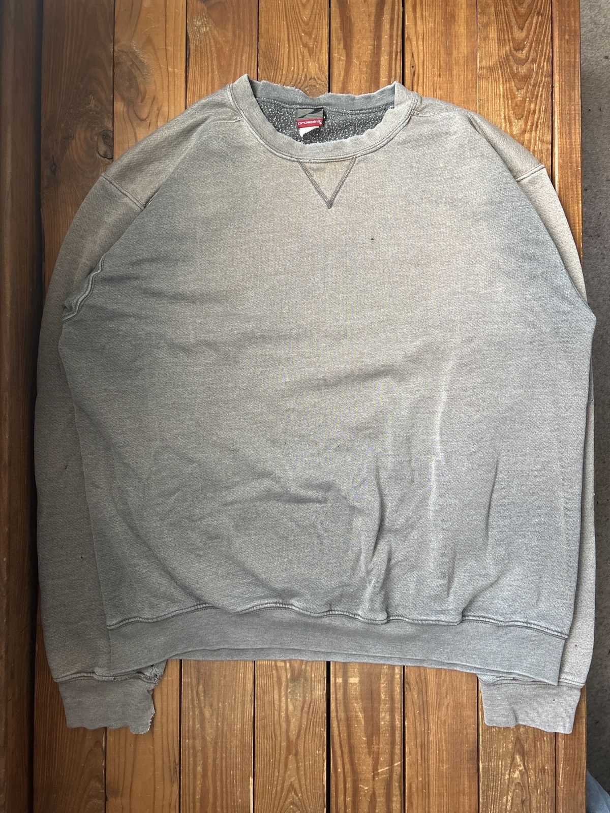 Vintage Vintage 90s Faded Black Distressed Crewneck Sweatshirt Size US XL / EU 56 / 4 - 1 Thumbnail