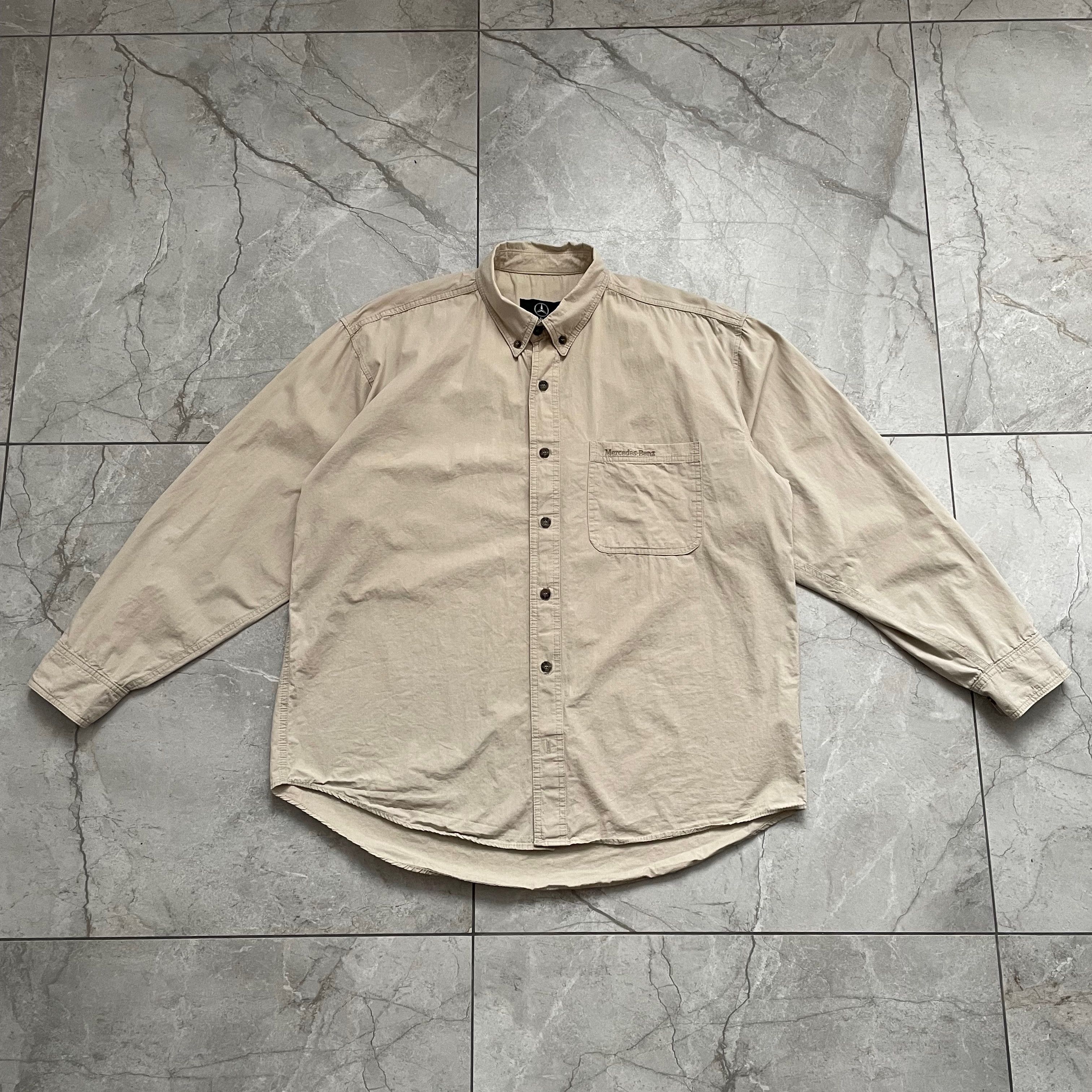 Mercedes-Benz Mercedes-Benz Beige Button Up Shirt Size M Size US M / EU 48-50 / 2 - 1 Thumbnail
