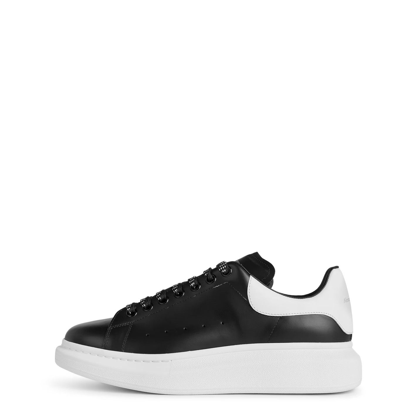 Alexander McQueen o1g2r1mq0326 Oversized Leather Trainers in Black/White Size US 6.5 / EU 39-40 - 3 Thumbnail