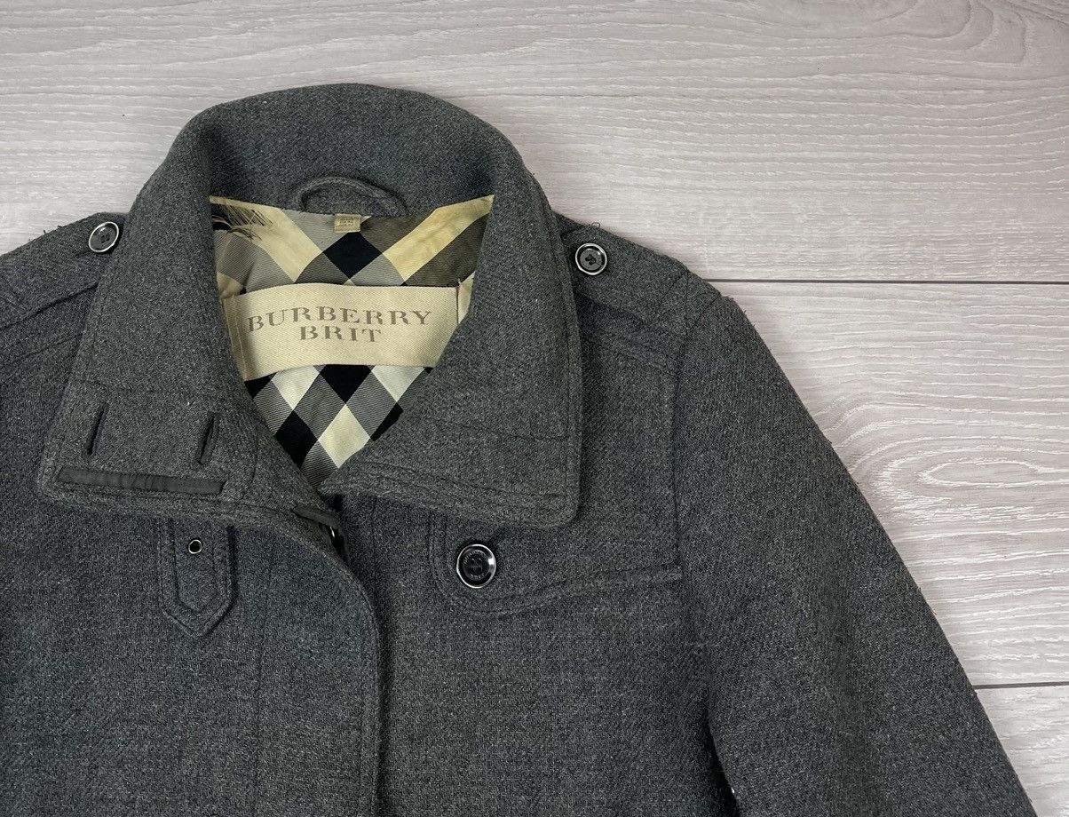 Burberry Burberry Brit Luxury Grey Wool Belted Coat Jacket Size XL / US 12-14 / IT 48-50 - 13 Thumbnail