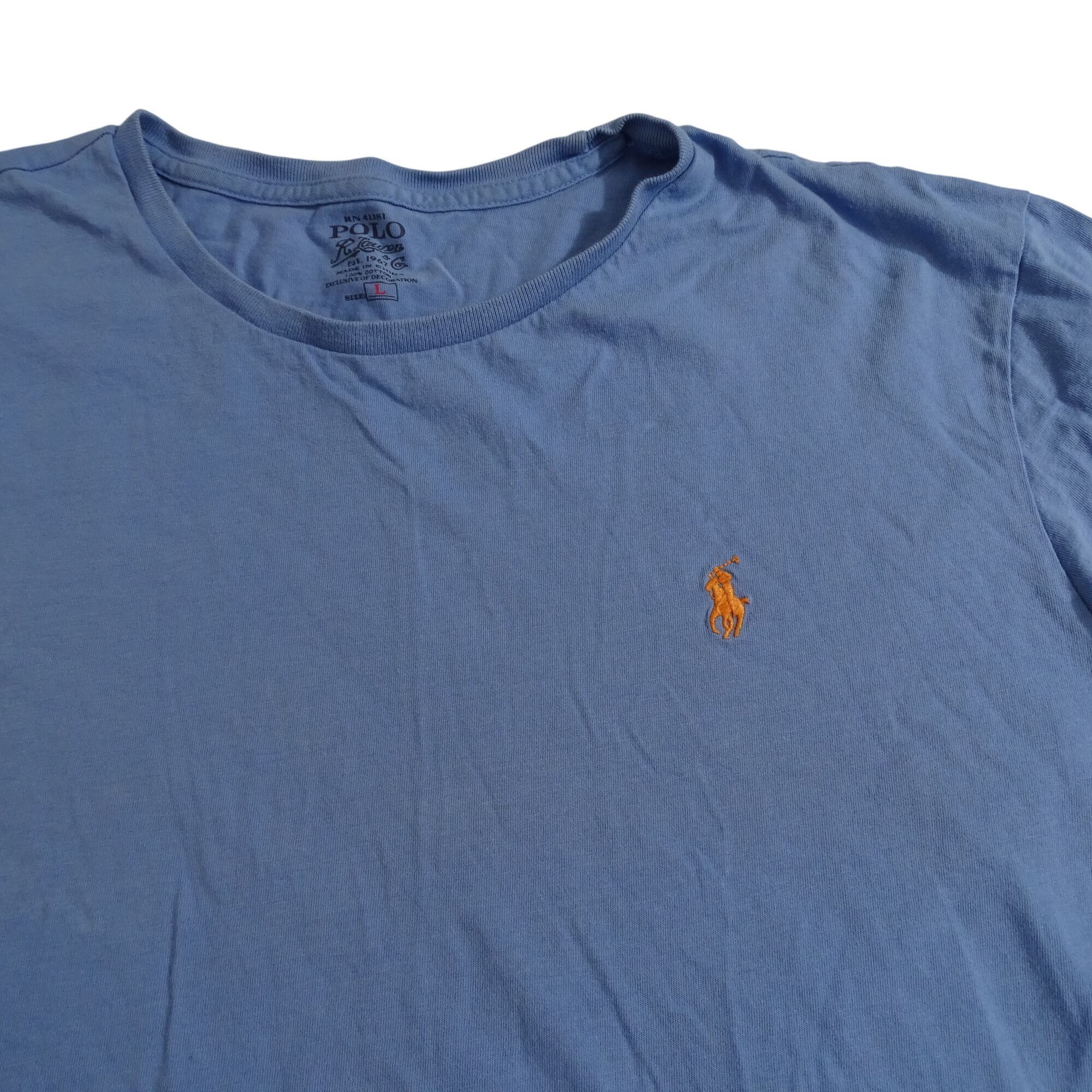 Polo Ralph Lauren Polo Ralph Lauren Blue Crew Neck T-Shirt Men Size L Size US L / EU 52-54 / 3 - 1 Thumbnail