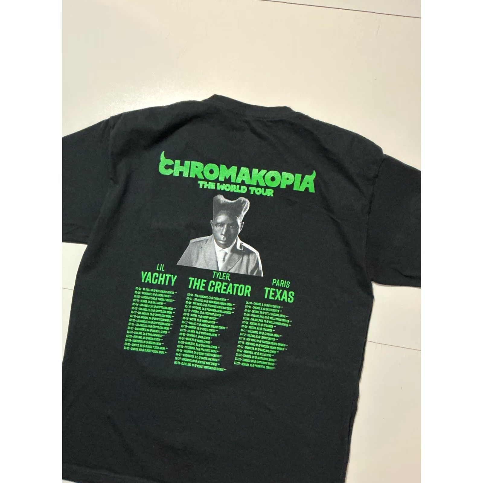 Vintage Tyler The Creator Chromakopia World Tour Lil Yachty Graphic Black T-Shirt L Mens Pro Dada Size L Size US L / EU 52-54 / 3 - 4 Thumbnail