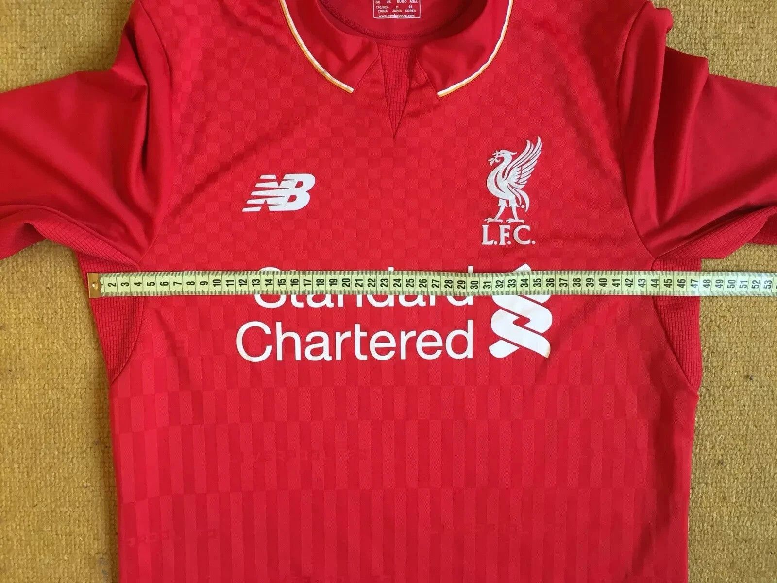 New Balance FC LIVERPOOL 2015 2016 HOME FOOTBALL JERSEY SOCCER SHIRT Size US S / EU 44-46 / 1 - 10 Thumbnail