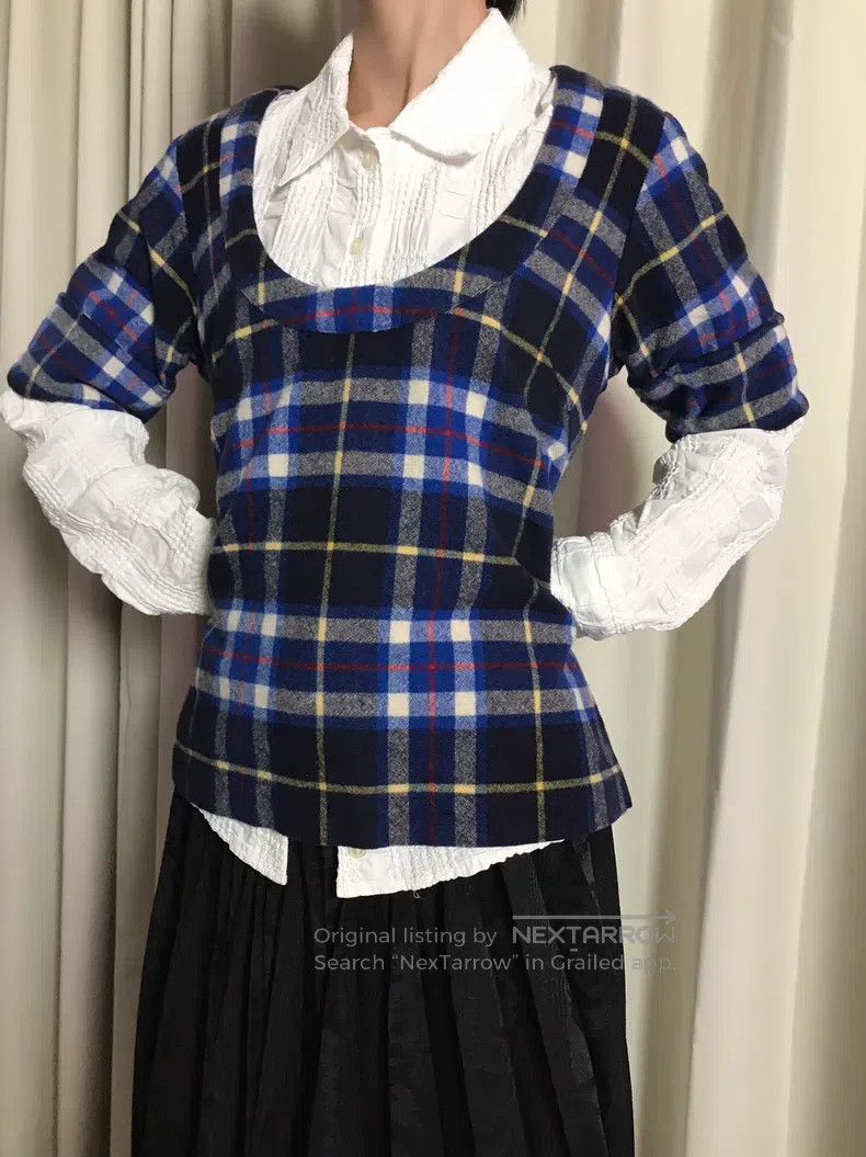 Comme des Garcons Comme Des Garcons Vintage Tweed Checkered Top Size M / US 6-8 / IT 42-44 - 1 Thumbnail