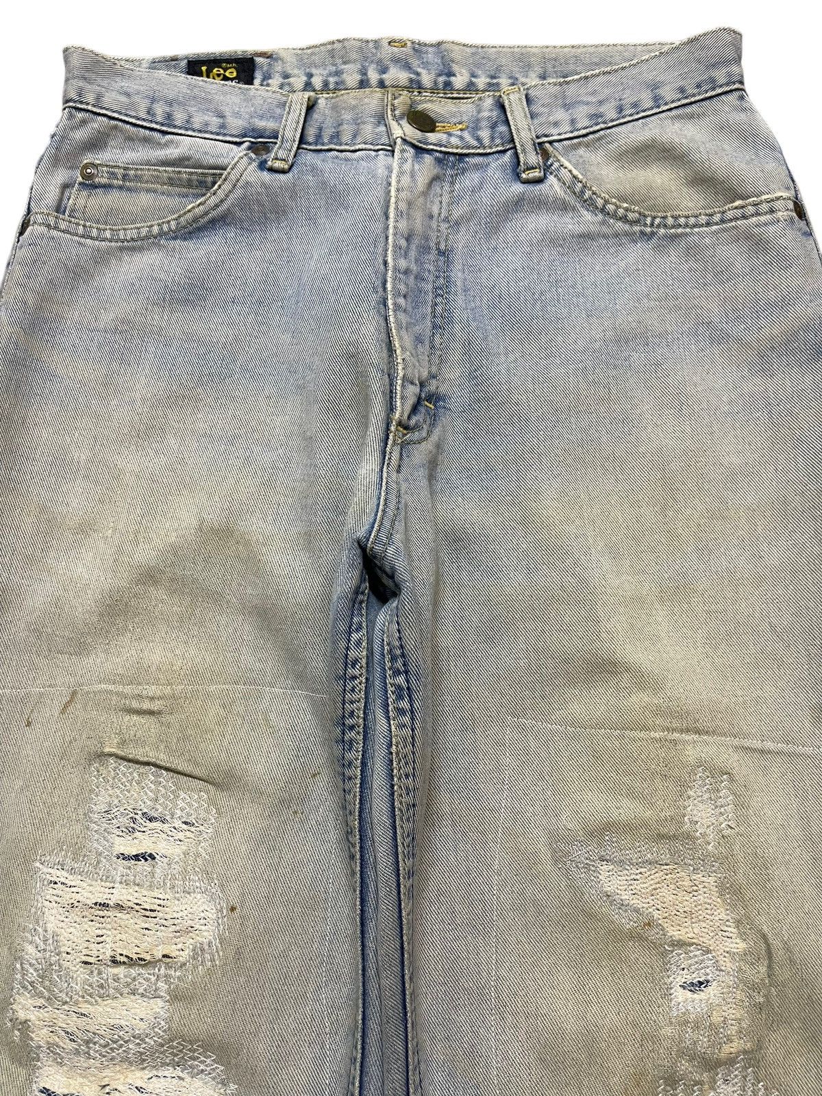 Lee Vintage 90s Lee Faded Wash Distressed Style Loose Jeans Size US 30 / EU 46 - 3 Thumbnail