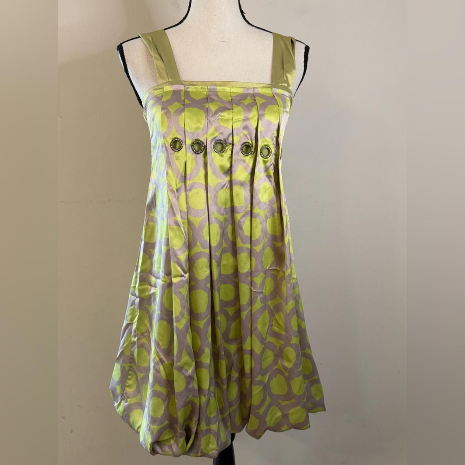 Other Kaidal chic green gold pattern sleeveless midi dress SZ M Size M / US 6-8 / IT 42-44 - 1 Thumbnail