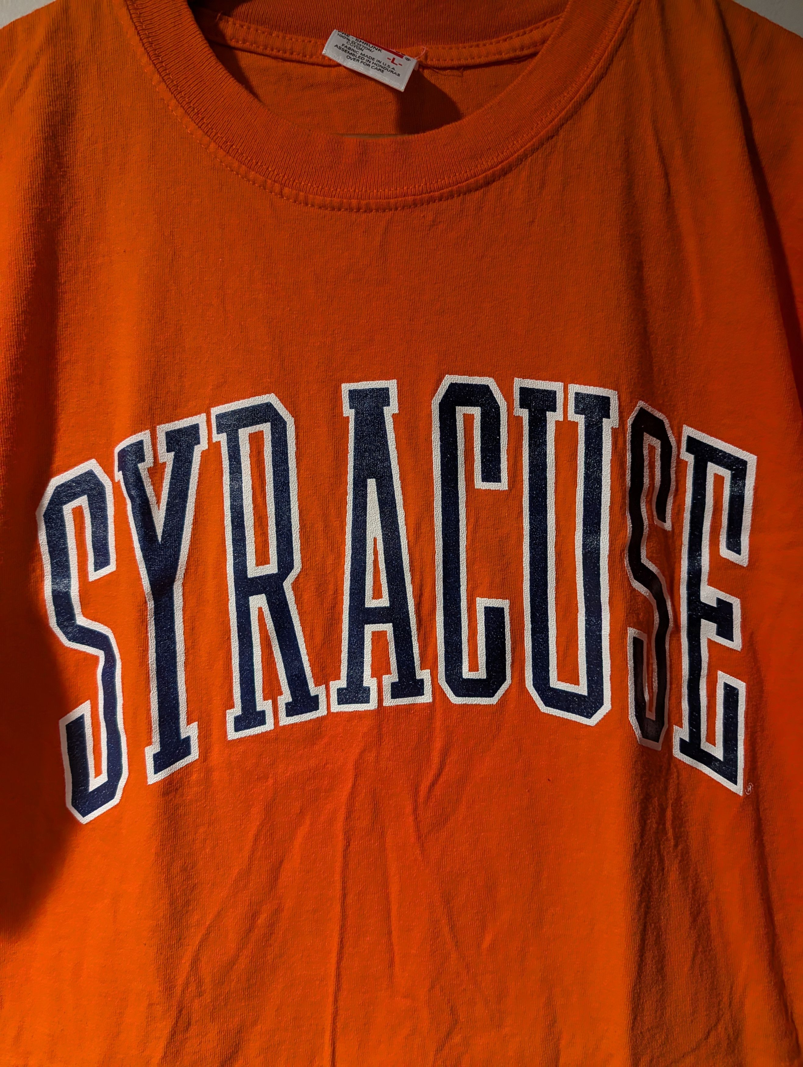 NCAA Vintage 90s Syracuse Arch Logo College Orangemen T-Shirt Size US L / EU 52-54 / 3 - 2 Thumbnail