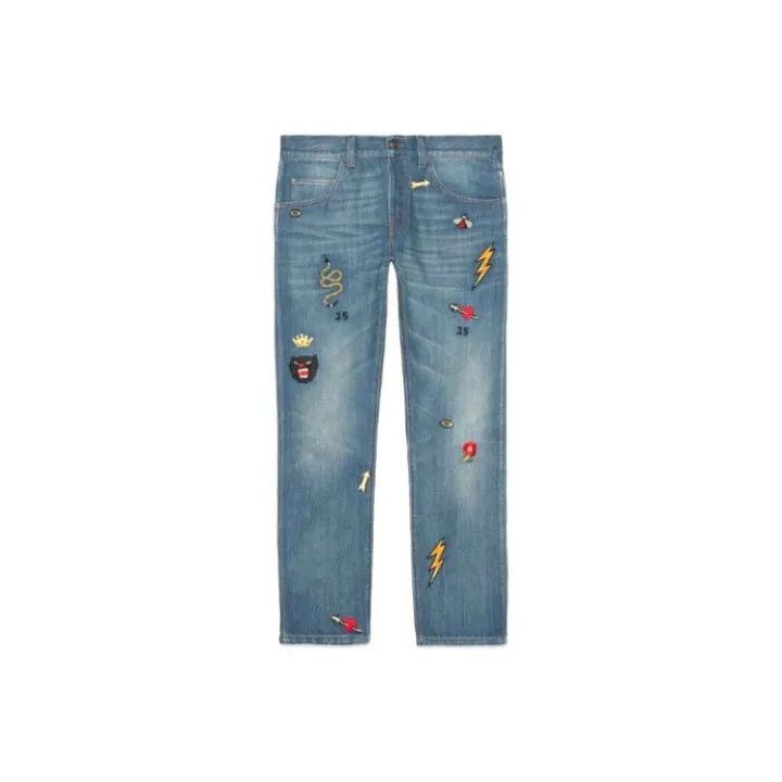 Gucci Gucci Pattern Straight Leg Denim Pants Size US 30 / EU 46 - 1 Thumbnail