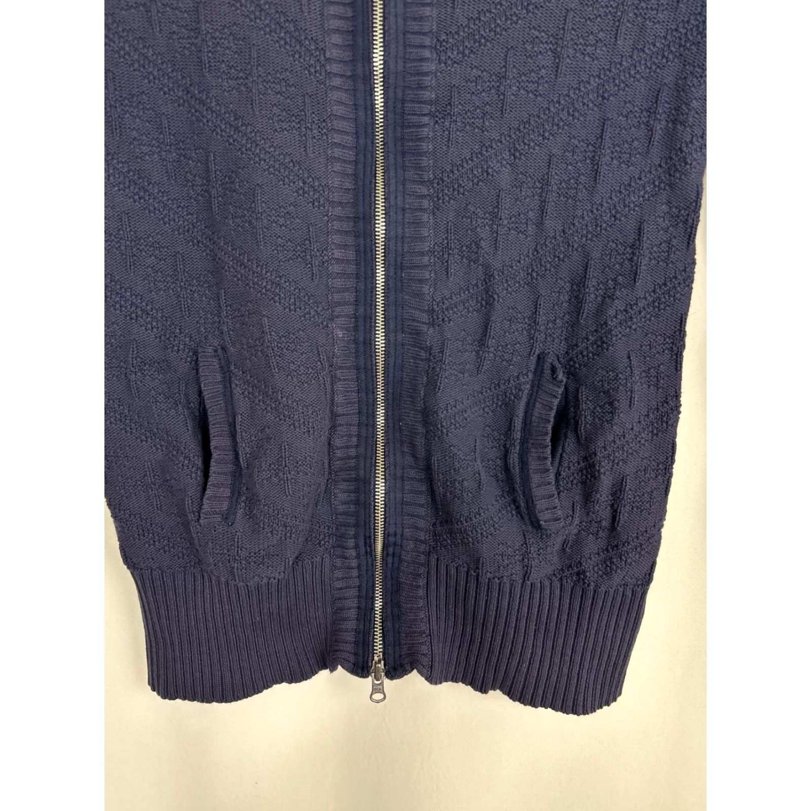 Eddie Bauer Eddie Bauer Women's Full Zip Knit Hoodie Navy Blue Cotton Acrylic - M Tall - Knit - Activewear - Women - Blue - 20" Chest - 28" Length Size M / US 6-8 / IT 42-44 - 5 Thumbnail