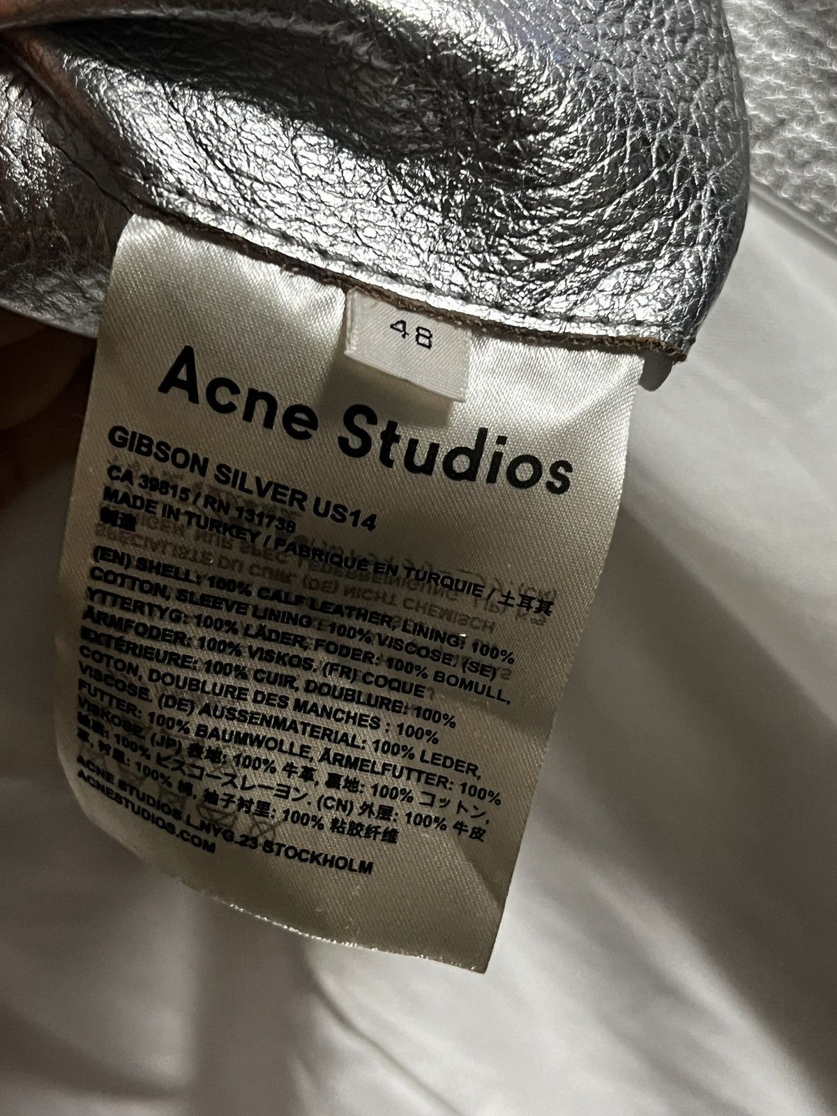 Acne Studios Vintage Silver Biker Size US M / EU 48-50 / 2 - 3 Thumbnail