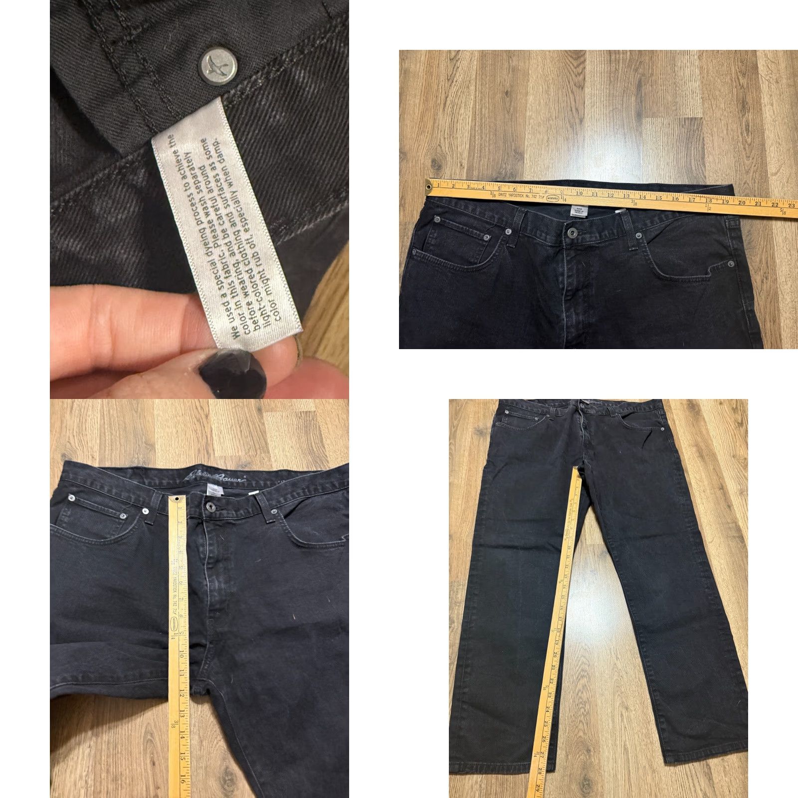 Eddie Bauer Eddie Bauer Jeans Men 40x30 Black Denim Straight Regular Waist 40in 5-Pocket Dark Wash Denim Leg Style Straight Mens Size US 40 / EU 56 - 8 Thumbnail