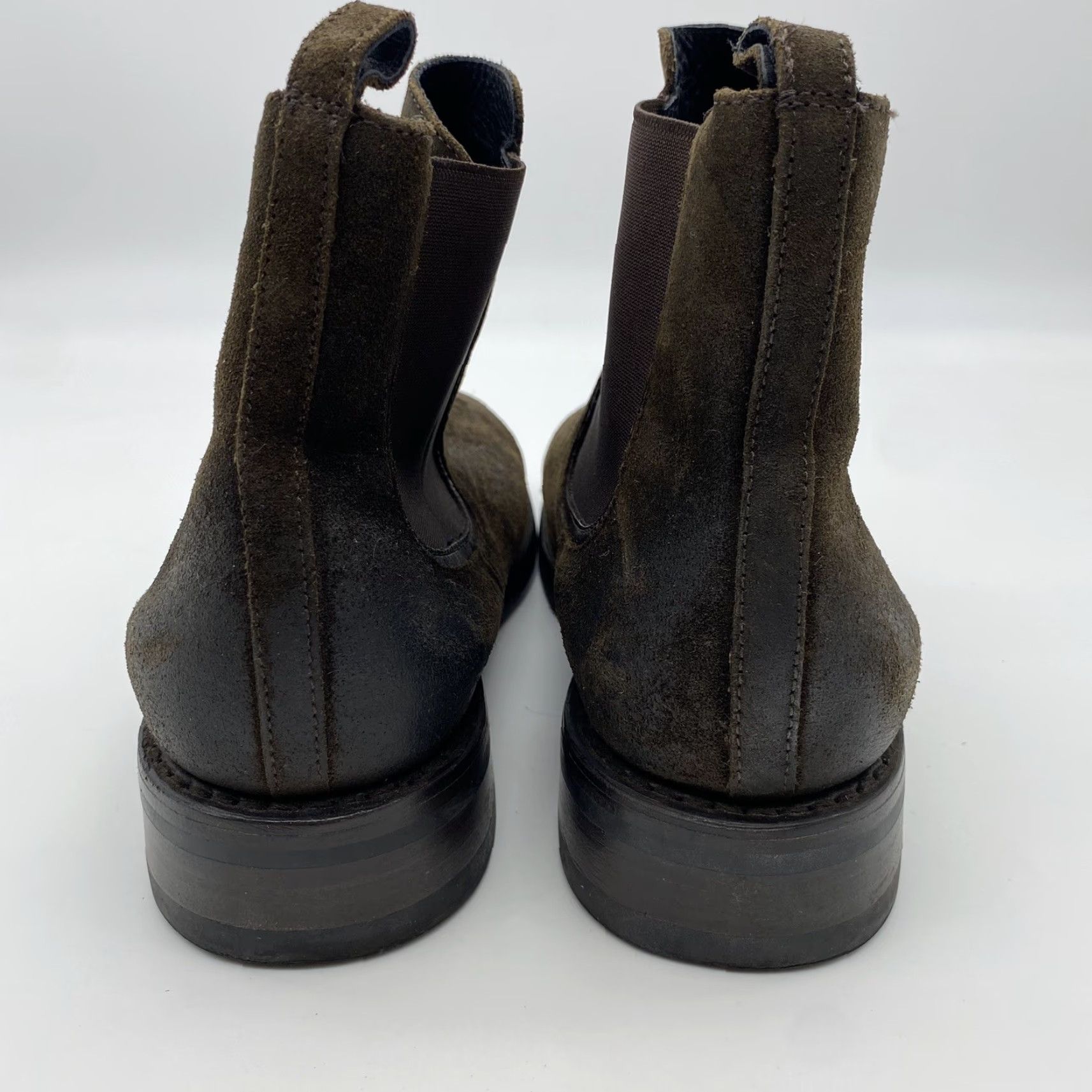 CO VINTAGE Thursday Boot Company Chelsea Boots Men 12 Dark Brown Suede Pull-On Casual Leather Outsole Size US 12 / EU 45 - 6 Thumbnail