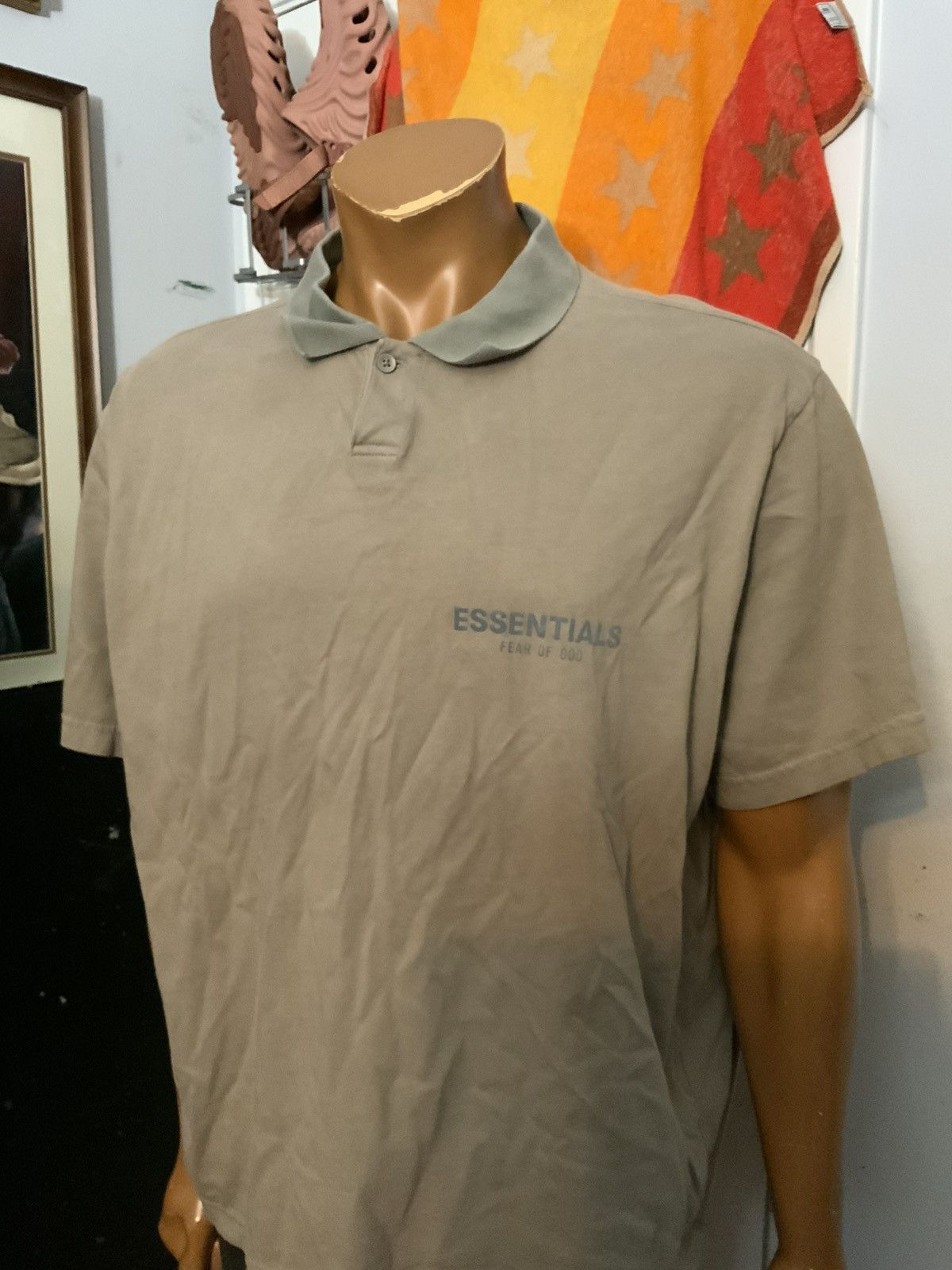 Fear of God Fear Of God Essentials Desert Taupe Reflective Polo Shirt Size US S / EU 44-46 / 1 - 12 Thumbnail