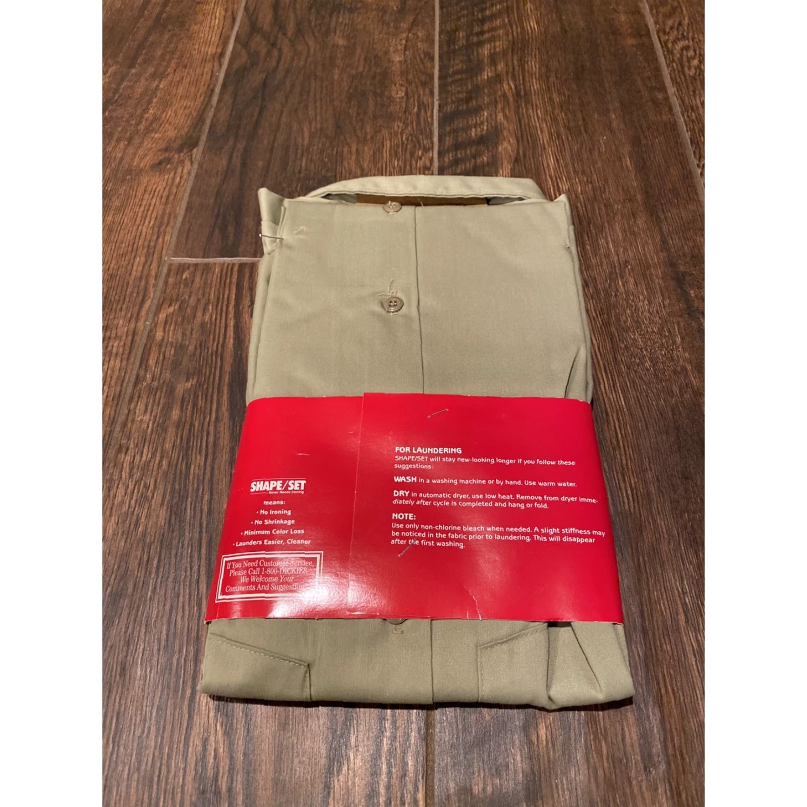 Dickies VINTAGE Dickies Shirt Men 17-17 1/2 Khaki Long Sleeve Button-Up USA 90s Mens Size US XL / EU 56 / 4 - 7 Thumbnail