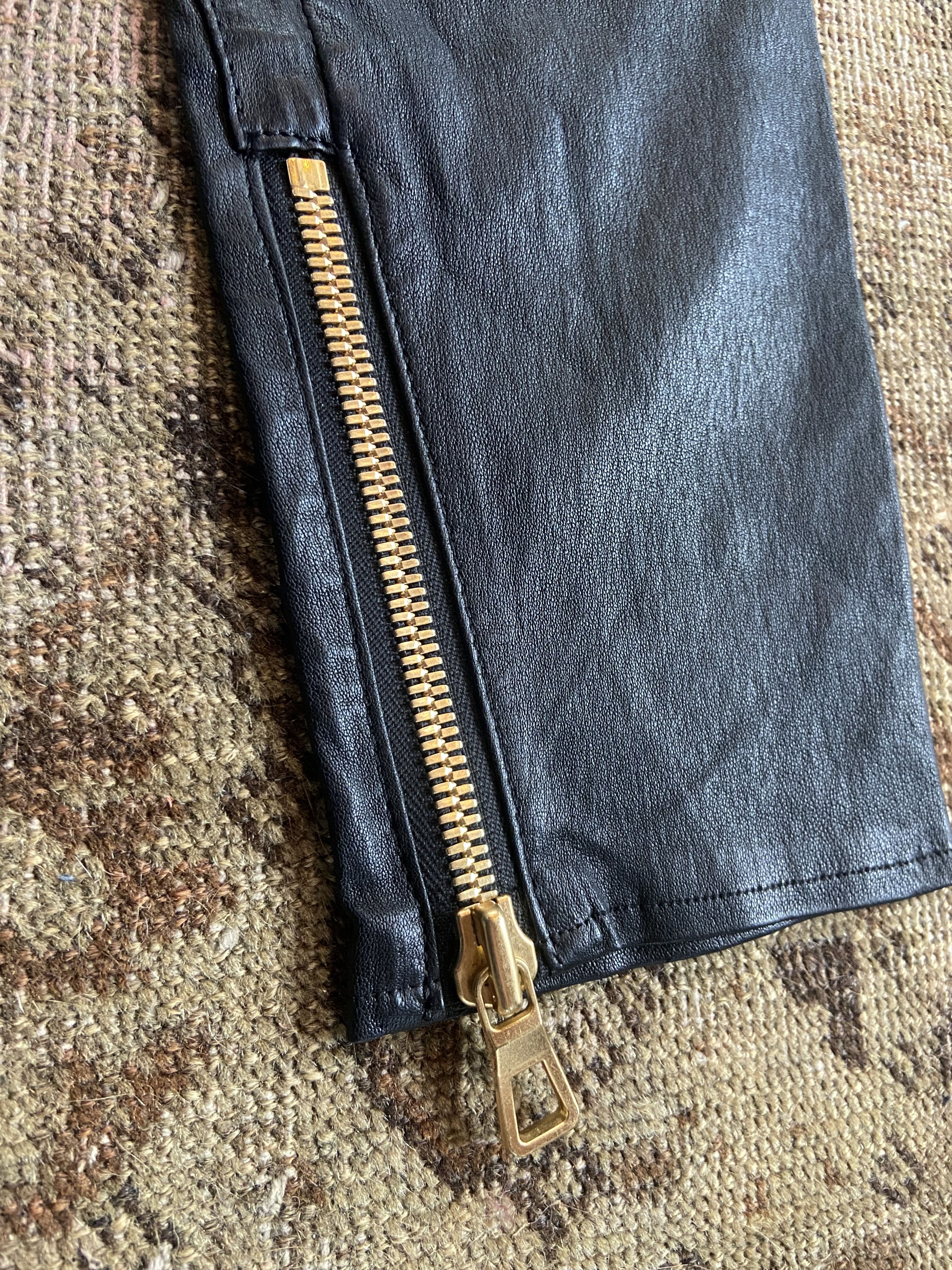 Balmain × H&M Balmain x HM lmb leather biker pants Size 25" / US 0 / IT 36 - 5 Thumbnail