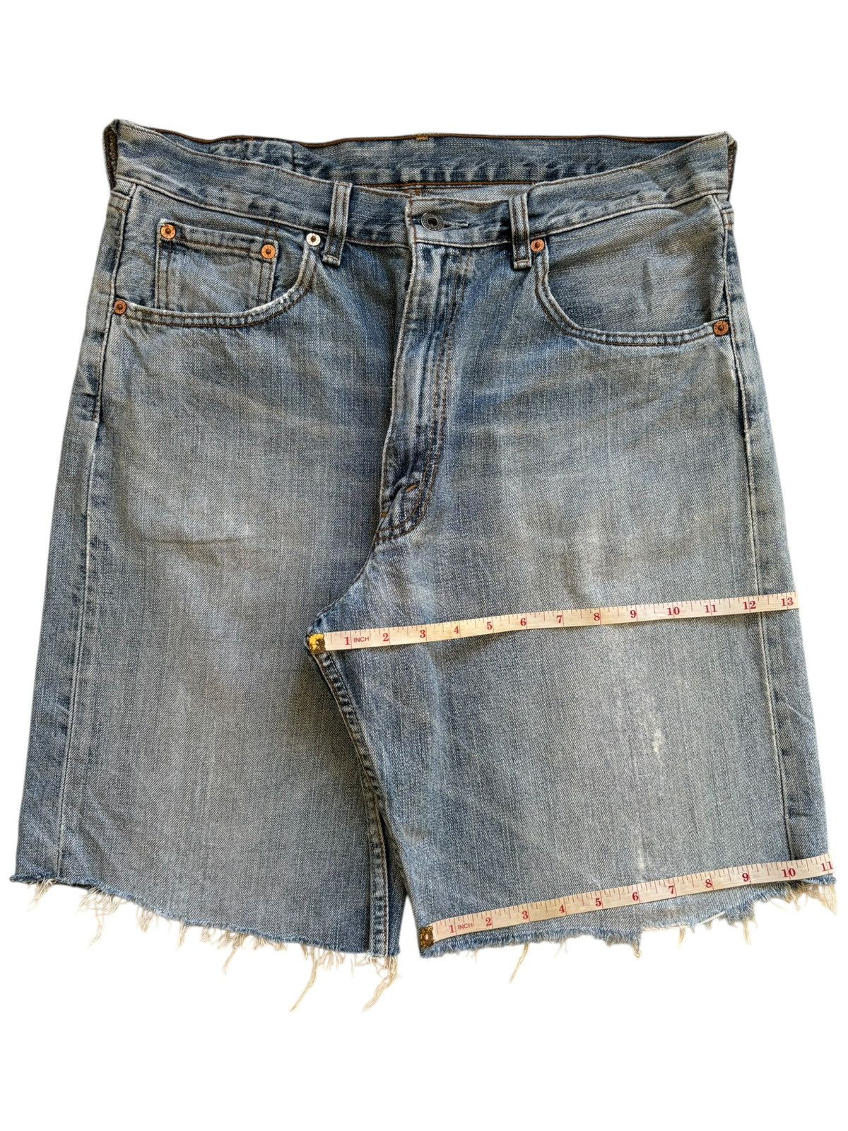 Levi's Vintage 90s Levis 504 Distressed Loose Jean Shorts Jorts Size US 34 / EU 50 - 16 Thumbnail