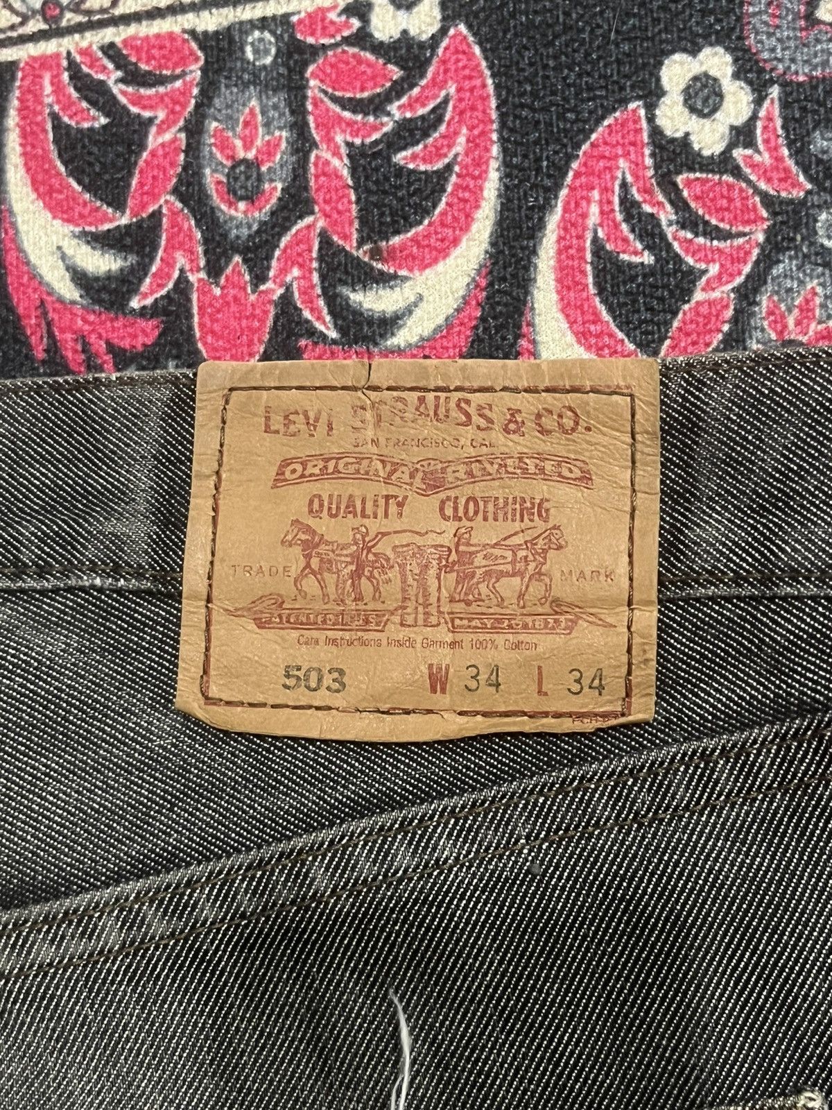 Levi's ⚡️Distressed⚡️Vintage Levi’s 503 Mud Washed Frayed Leg Jeans Size US 34 / EU 50 - 9 Thumbnail