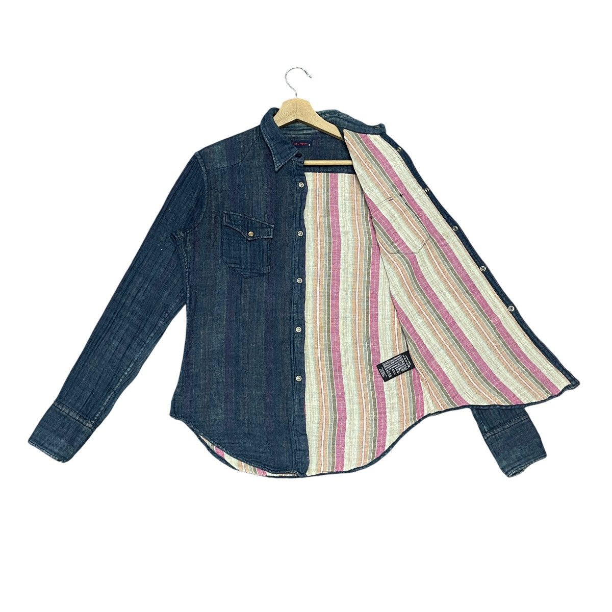 45rpm Vintage 45rpm Japan Indigo Lined Unisex Western Denim Shirt Size US M / EU 48-50 / 2 - 2 Thumbnail