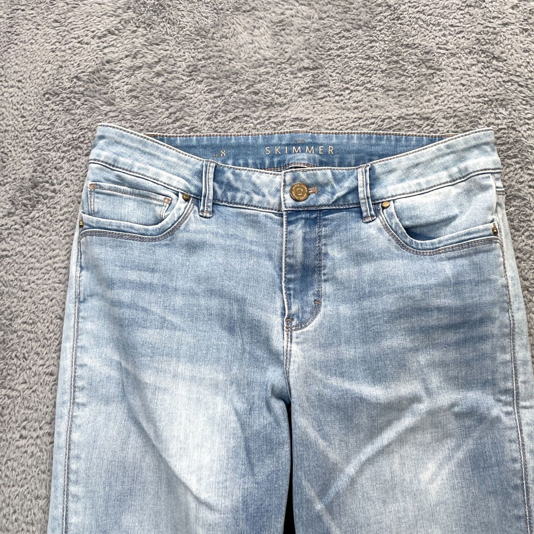 White House Black Market White House Black Market Jeans Womens 8 Blue The Skimmer Skinny Ankle Zip Pant Jeans Size 30" / US 8 / IT 44 - 7 Thumbnail