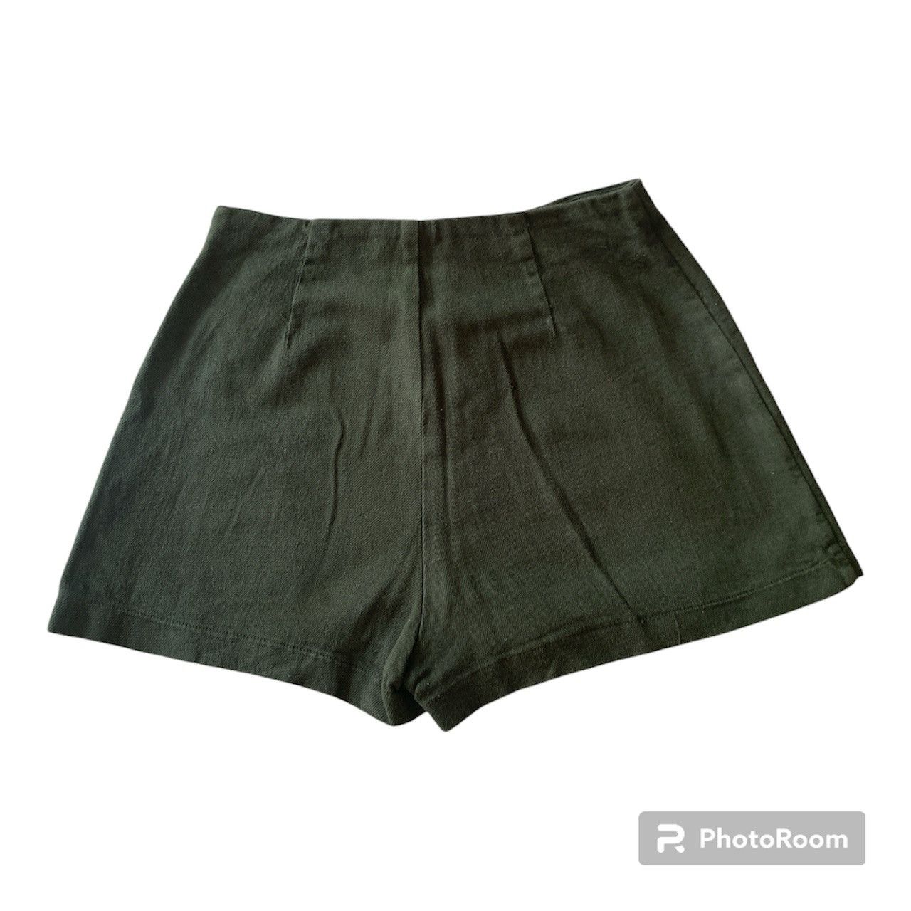 Zara NEW Zara Dark Green Denim Mini ‘Skort’ Y2K Style Size 27" / US 4 / IT 40 - 4 Thumbnail