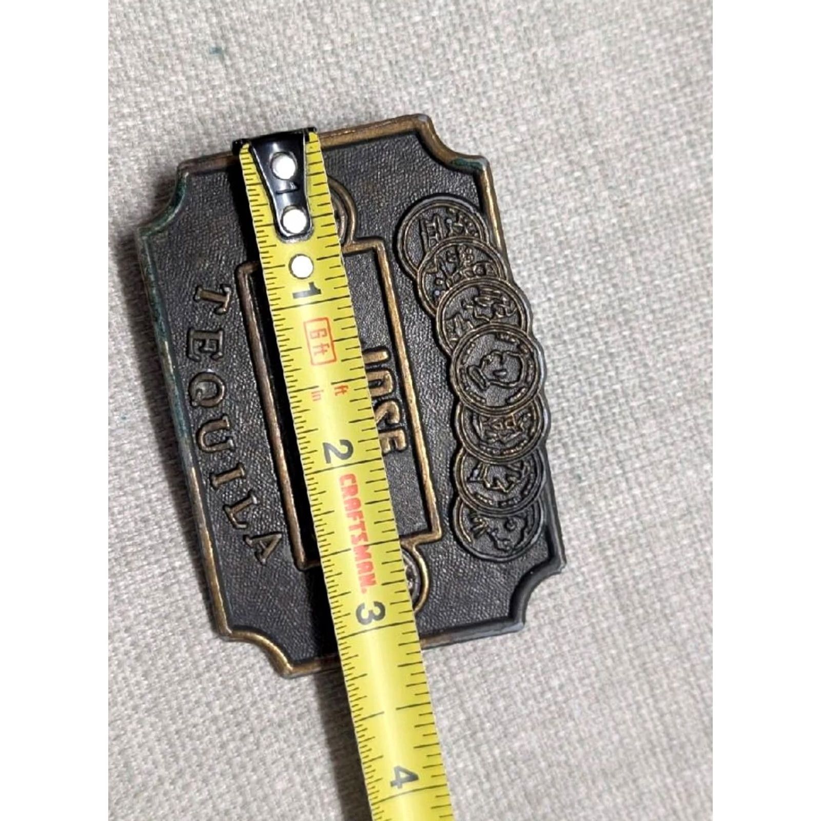 Vintage VINTAGE JOSE CUERVO belt buckle BRASS western belt buckle Mens 2.25" x 3.25" brass Fits Belt 1.75 in Cowboy Tequila 1970s Size ONE SIZE - 7 Thumbnail