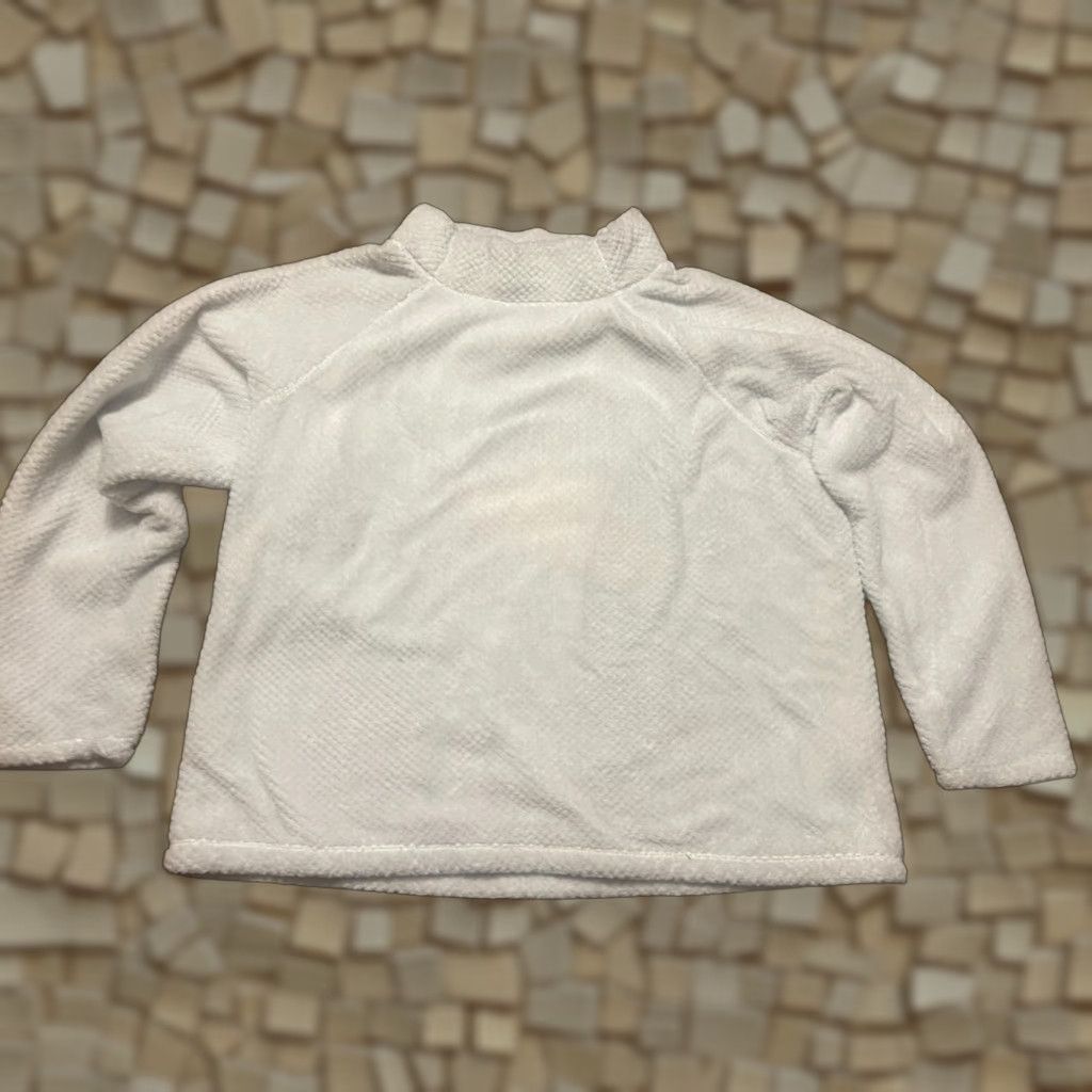 Vintage St. Johns Bay Sweater Women's Size Large White Mock Neck Pullover Size L / US 10 / IT 46 - 1 Thumbnail