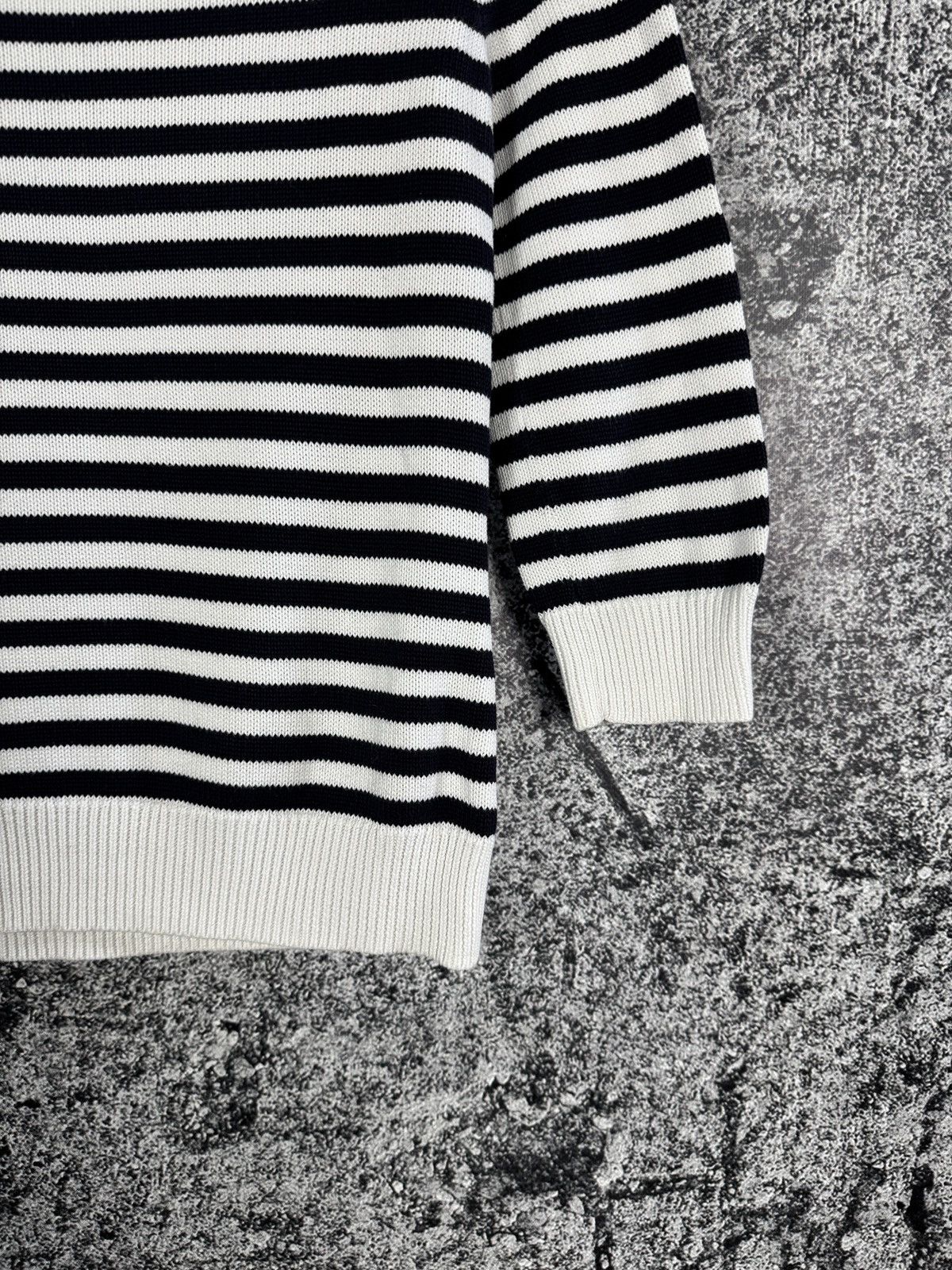 Lauren Ralph Lauren Lauren Ralph Lauren Denim Knit Striped Sweater Anchor Logo Size M / US 6-8 / IT 42-44 - 14 Thumbnail