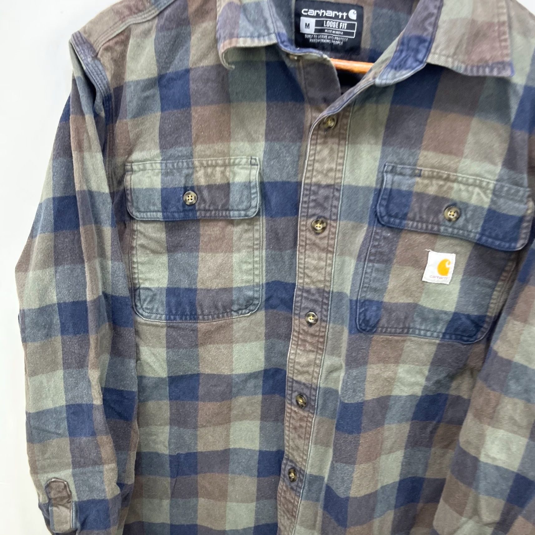 Carhartt Carhartt Plaid Button-Up Long Sleeve Shirt M Multicolor Casual Workwear Shirt Mens 90s Outdoor Style Size US M / EU 48-50 / 2 - 2 Thumbnail