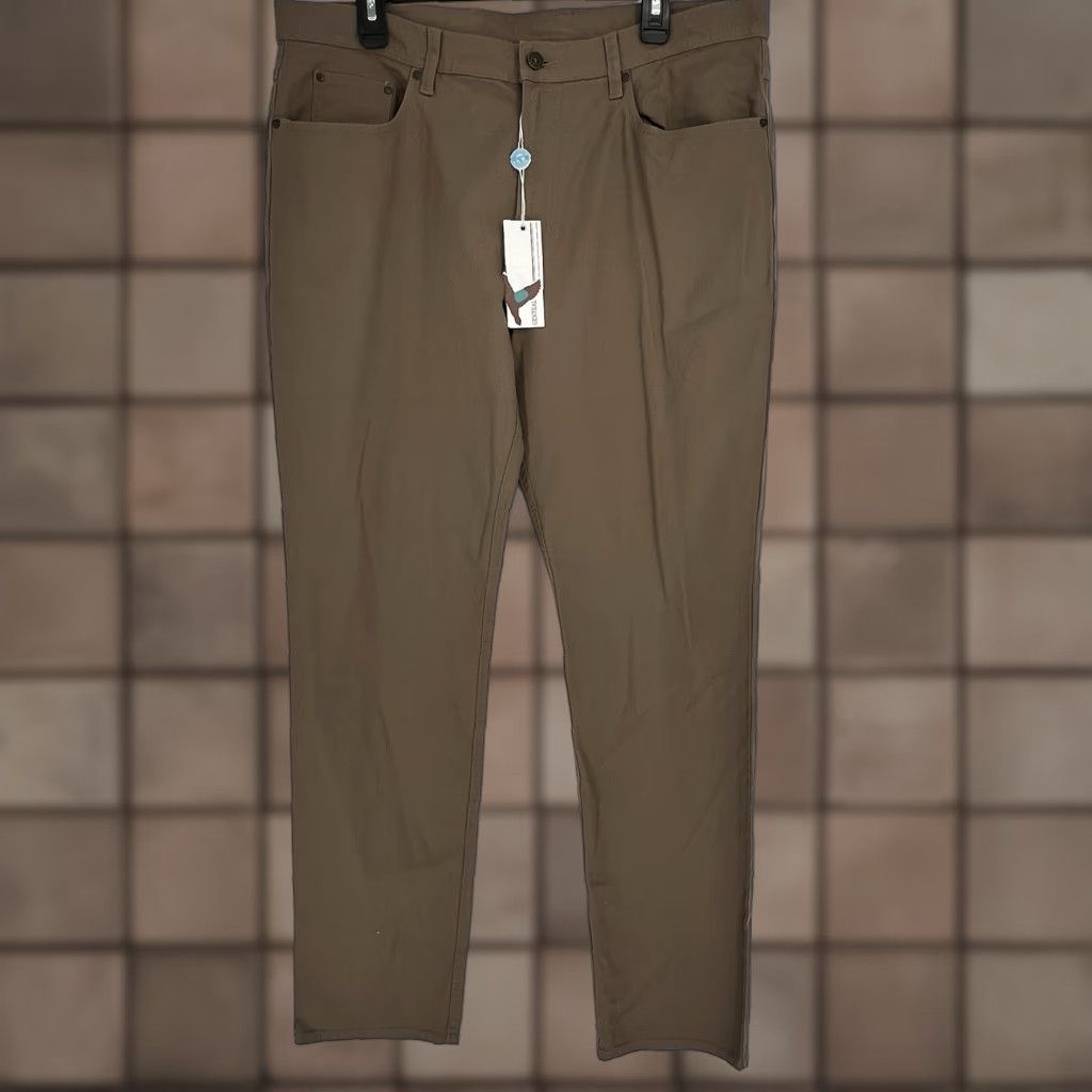 Vintage Genteal Comfort Flex 5-Pocket Pants Walnut Brown Size 38x34 Mens Regular Straight Knit Cotton Spandex Size US 38 / EU 54 - 1 Thumbnail