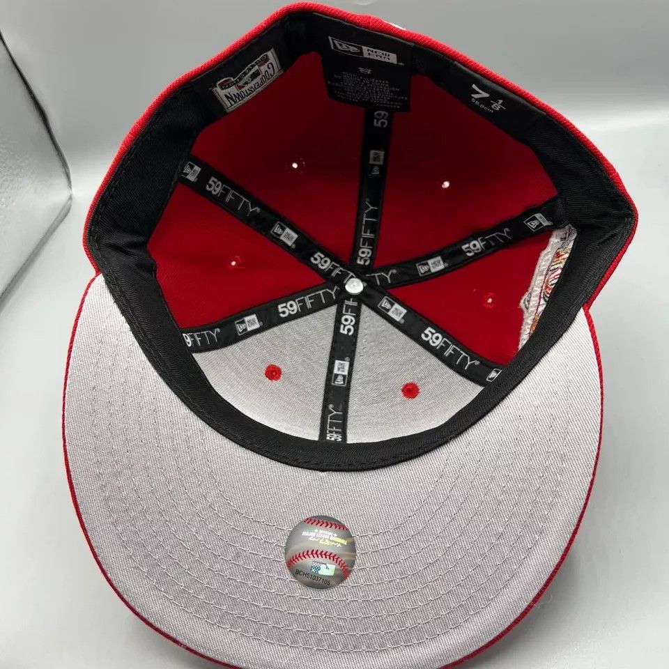 New Era Cleveland Indians Guardians Hat Men 7 1/8 Red Fitted New Size ONE SIZE - 6 Thumbnail