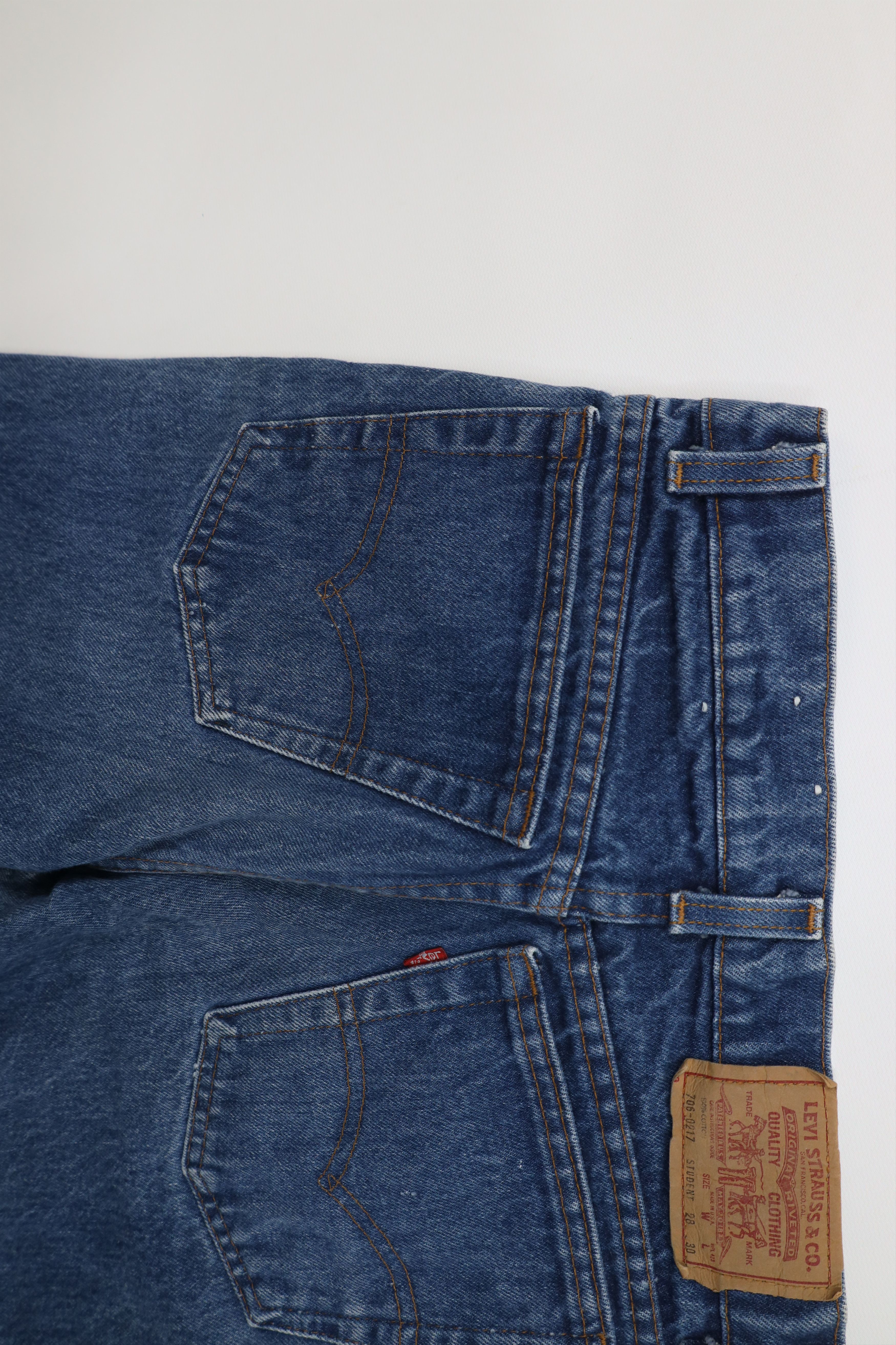 Levi's Vintage 80s Levis 706 Fit Faded Denim Jeans Blue Cotton USA Size 28" / US 6 / IT 42 - 15 Thumbnail