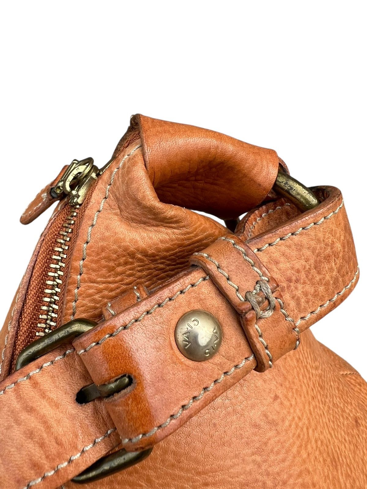 Japanese Brand × Leather CI-VA Japan Faded Patina Leather Bag Banana Size ONE SIZE - 20 Thumbnail