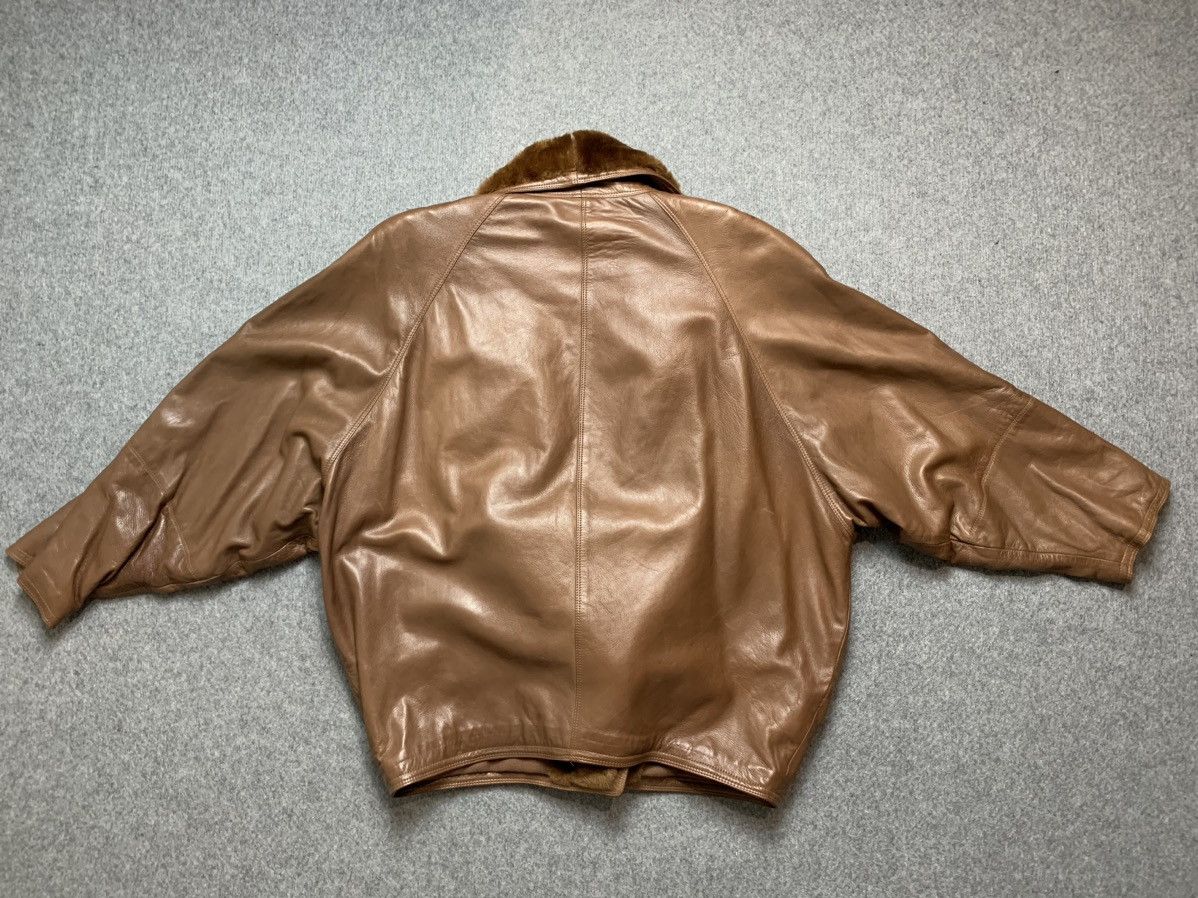 Versace Vintage Gianni Versace fur leather coat Size L / US 10 / IT 46 - 8 Thumbnail
