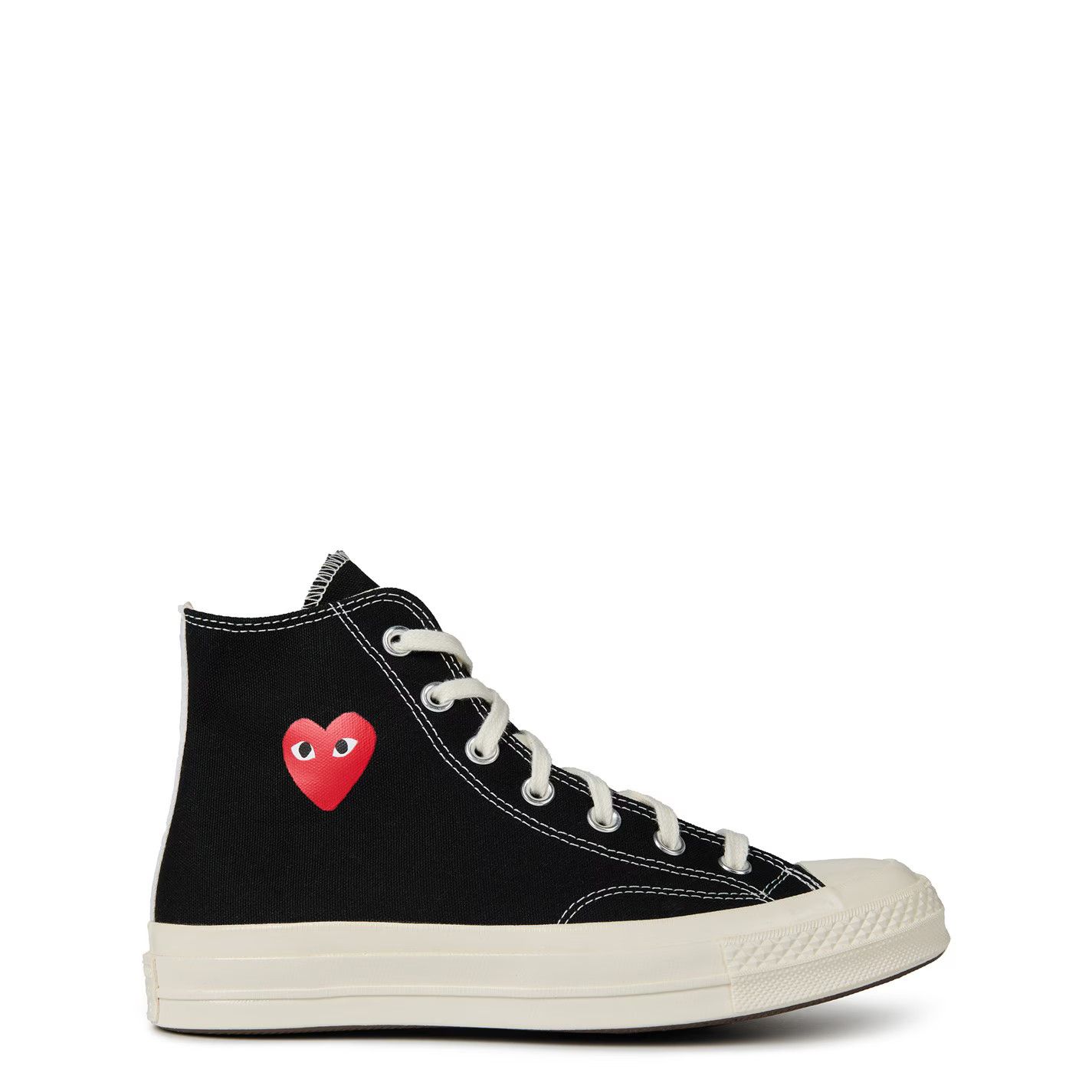 Comme des Garcons PLAY o1g2r1mq0426 Single Heart Chuck 70 High Top Trainers Black Size US 9 / EU 42 - 1 Thumbnail