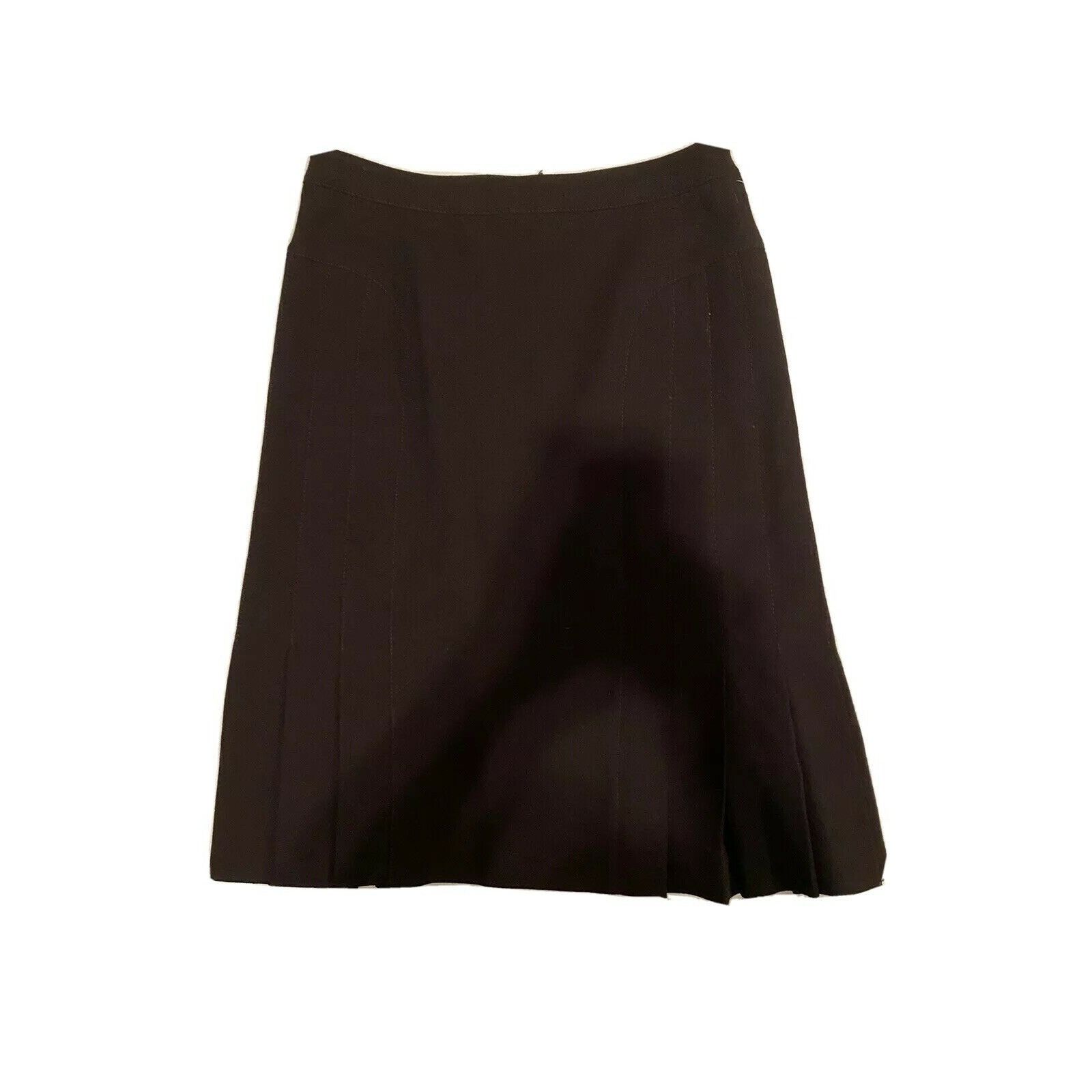 Les Copains VTG Les Copains 42 US 6 Pleated Black Midi Skirt Stretch Woo Size 28" / US 6 / IT 42 - 1 Thumbnail