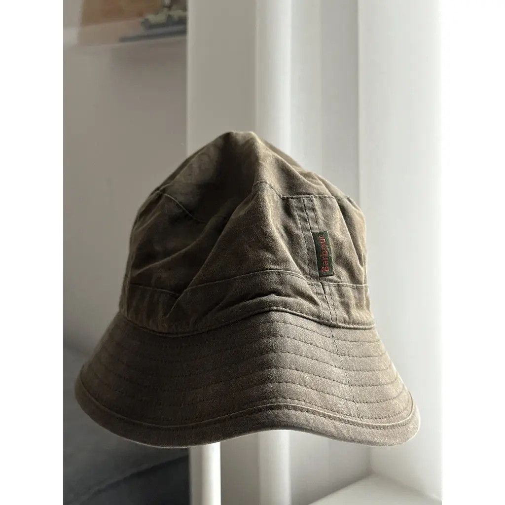 Barbour Barbour Waxed Bucket Hat Khaki Size ONE SIZE - 6 Thumbnail