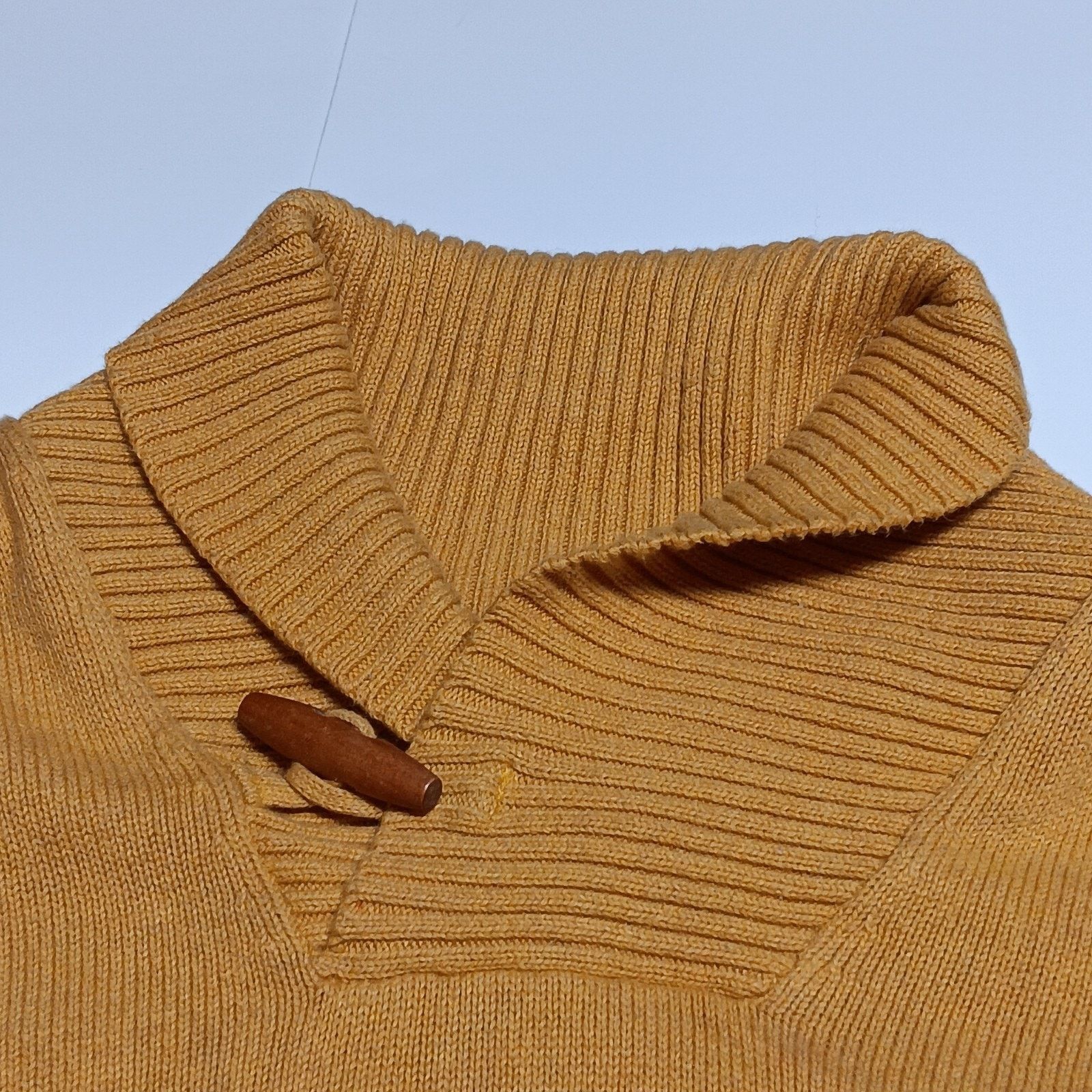 Sean John Sean John Men’s Sweater Size M Gold Shawl Collar Size US M / EU 48-50 / 2 - 4 Thumbnail