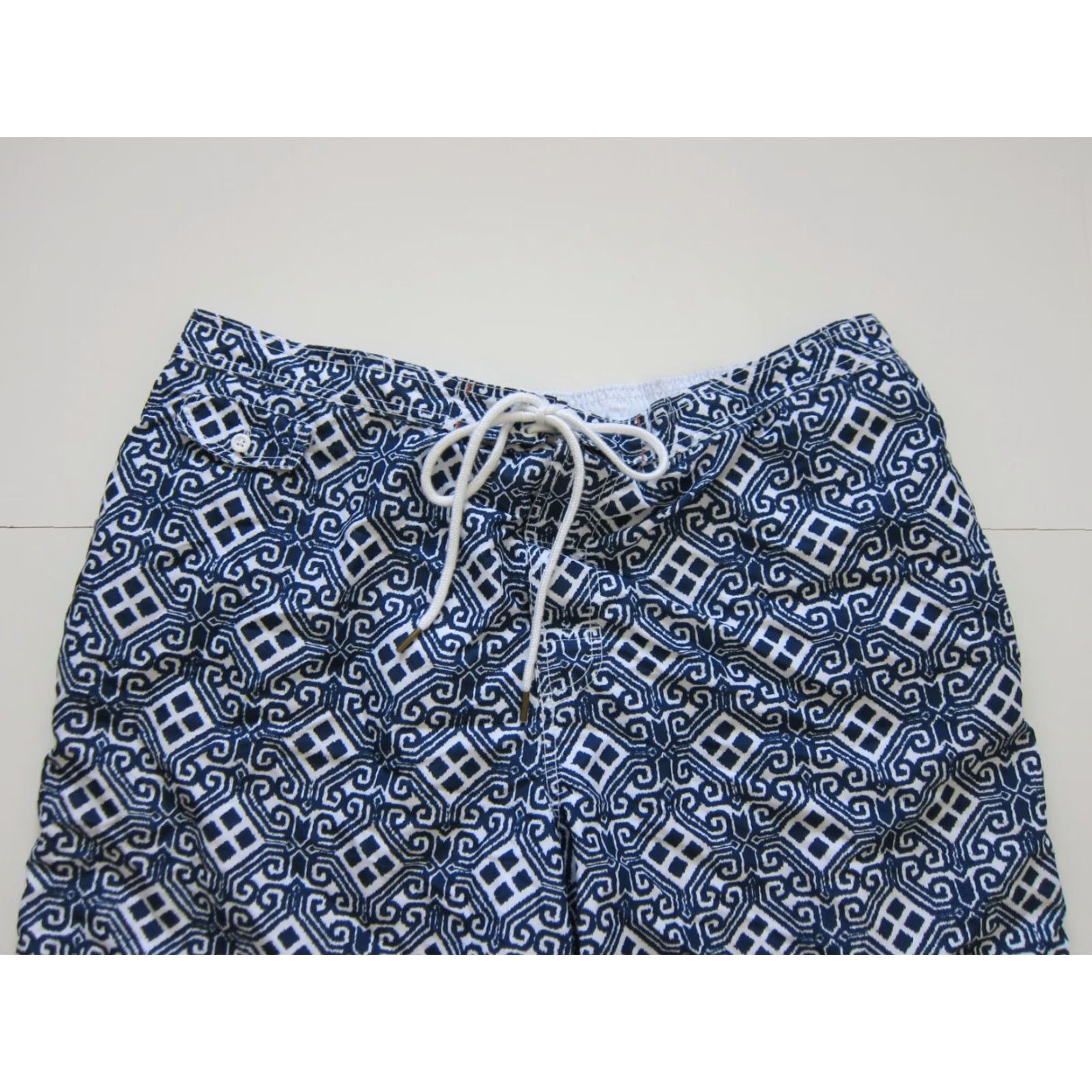 Vintage St. John's Bay White Blue Paisley Lined Swim Beach Board Shorts Men XXL Size US 39 - 5 Thumbnail