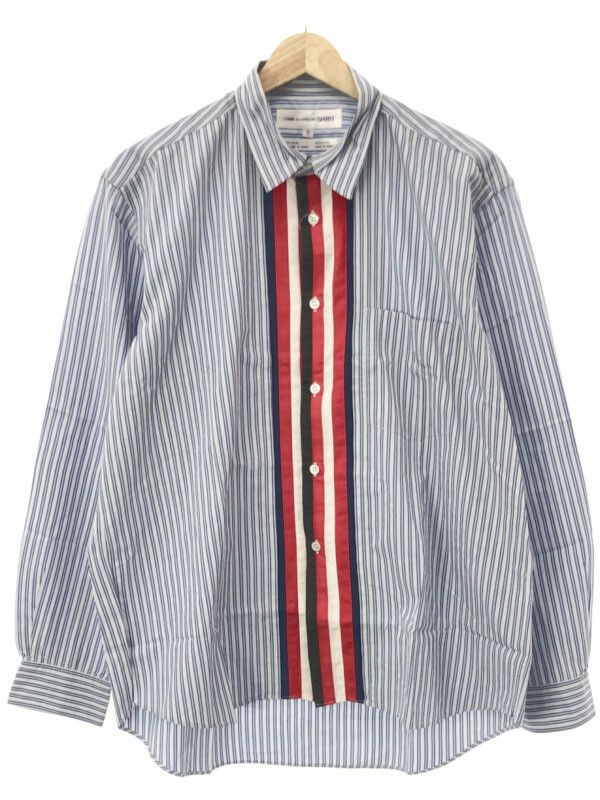 Shirt Multi-stripe Cotton Long Sleeve Blue