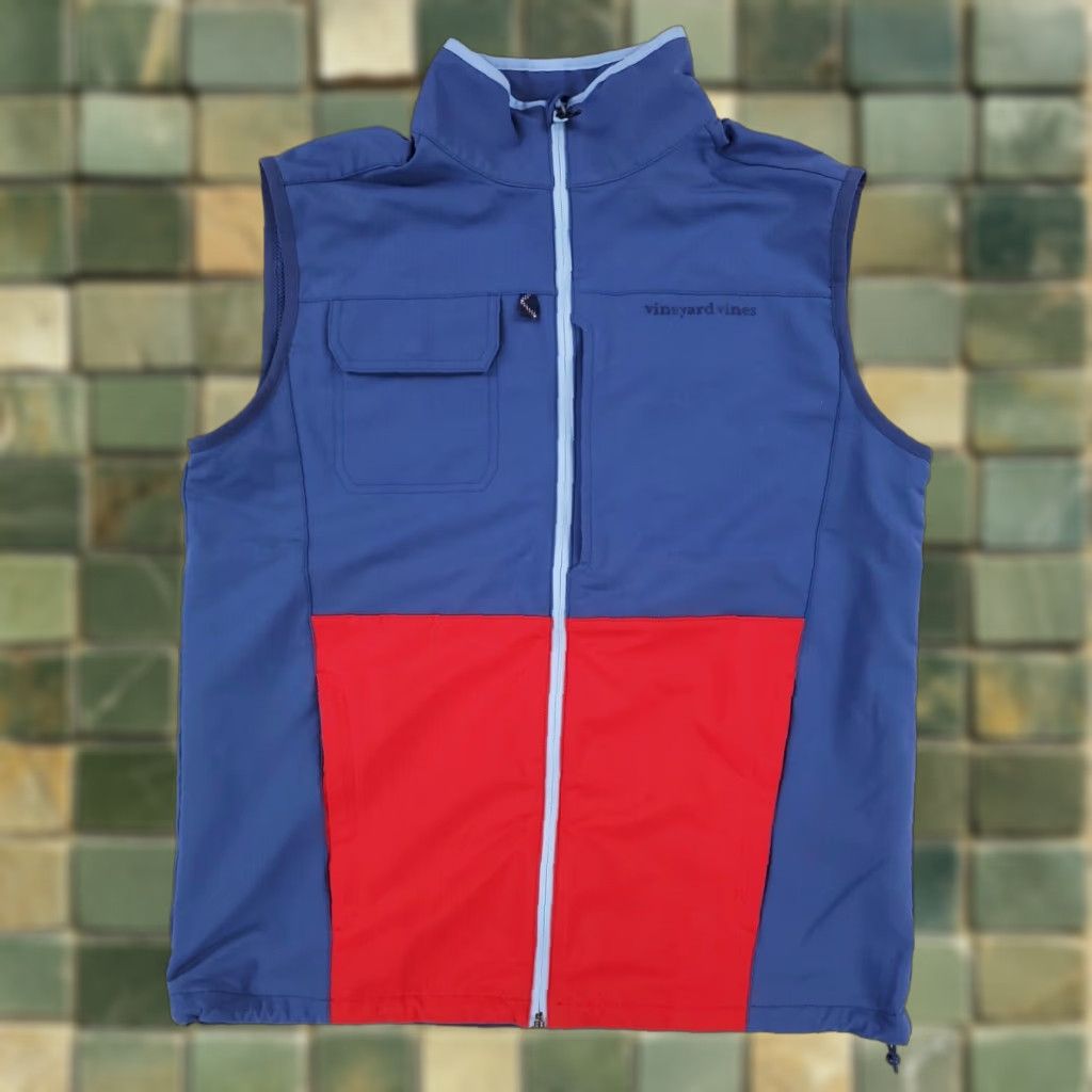 Vineyard Vines Vineyard Vines Vest Full Zip Performance Golf Blue Red S Men Size S Windbreaker Golf Mens Small Blue Red Full Zip Vest Size US S / EU 44-46 / 1 - 1 Thumbnail