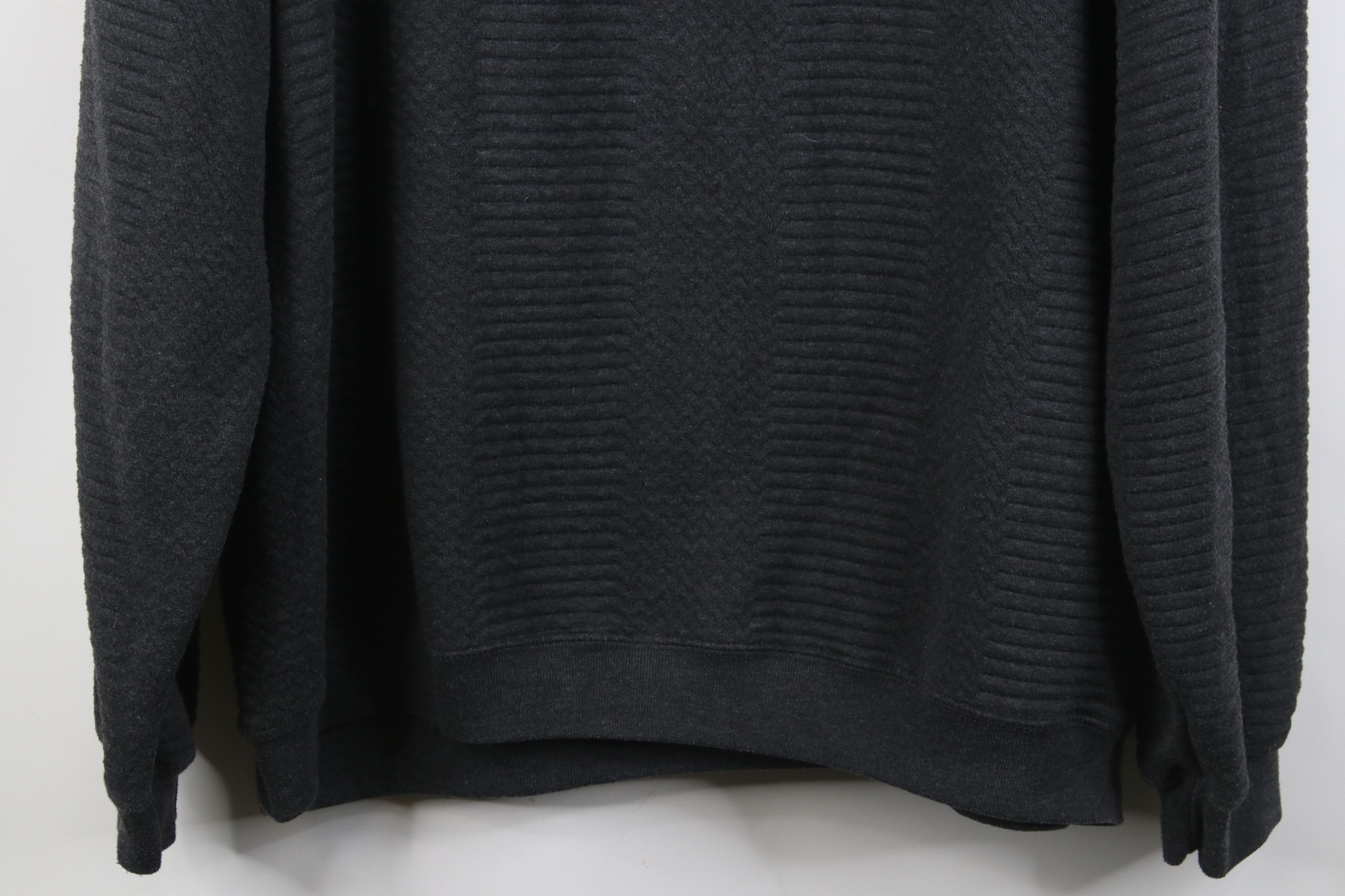 Vintage Vintage 90s Streetwear Textured Collared Pullover Sweatshirt Size US L / EU 52-54 / 3 - 11 Thumbnail