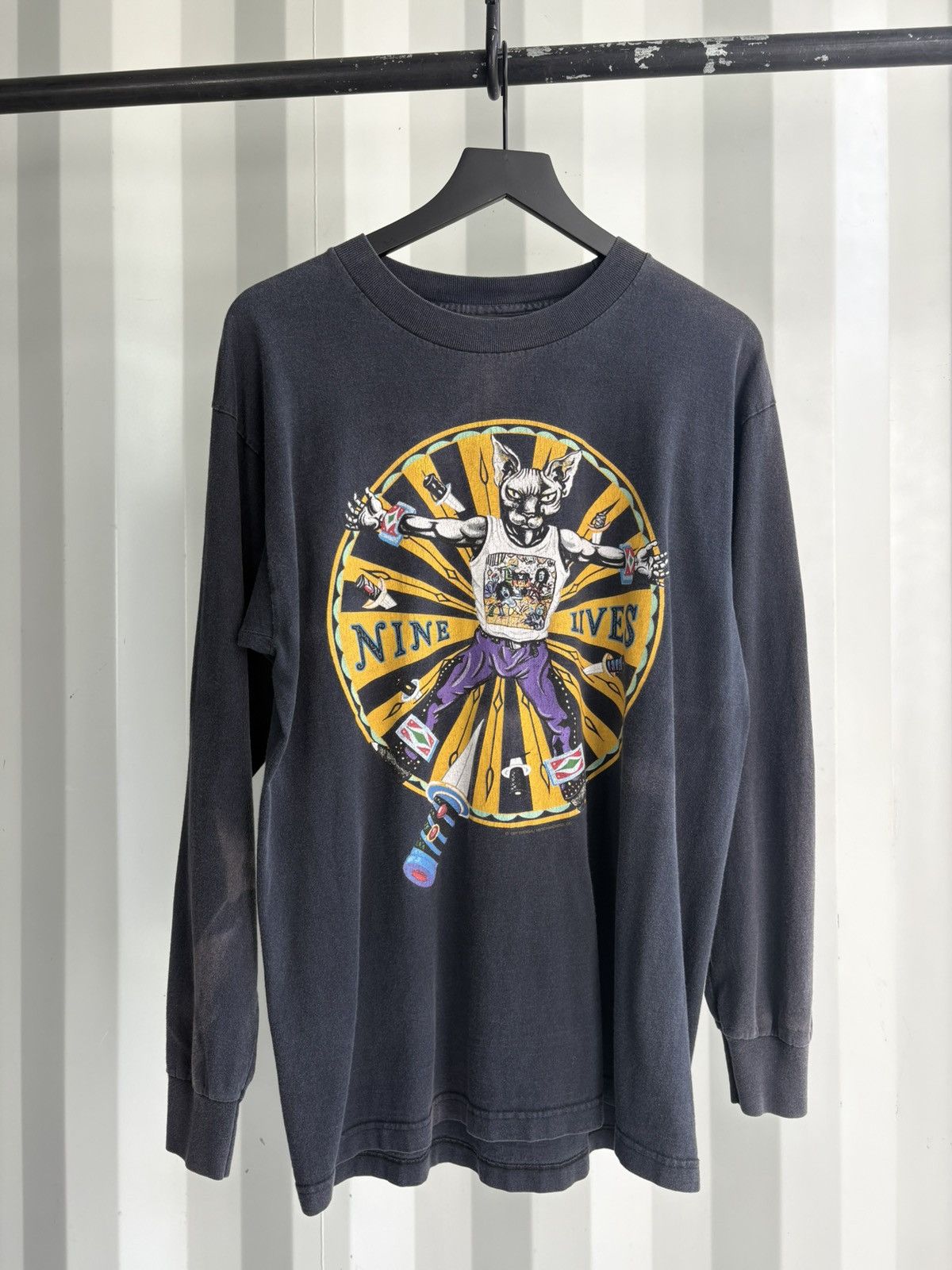 Band Tees Vintage Aerosmith Nine Lives Shirt Faded Distress Grunge Size US L / EU 52-54 / 3 - 1 Thumbnail