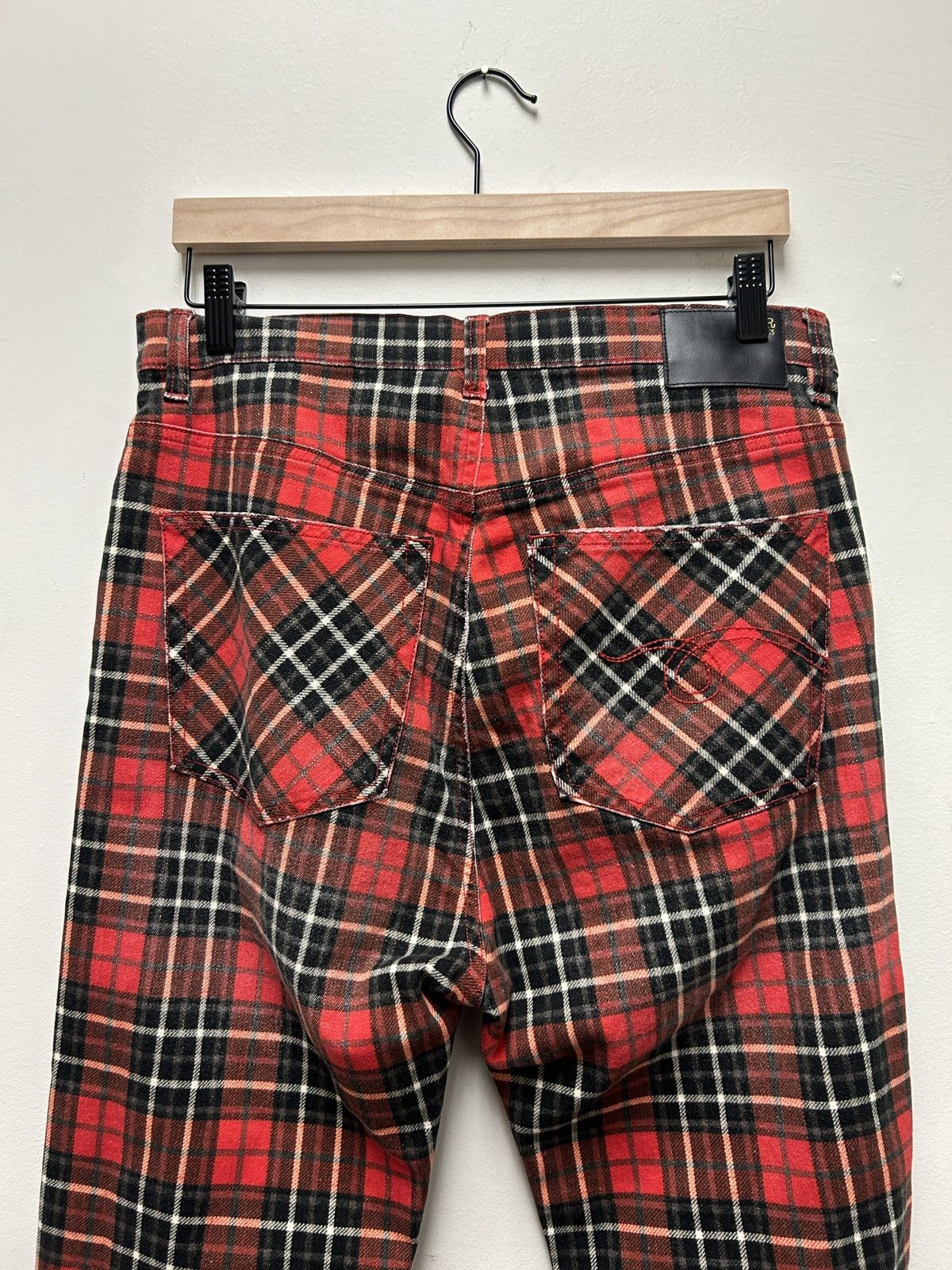 R13 NWT! Tailored Drop Crotch Plaid Pants Size US 30 / EU 46 - 4 Thumbnail
