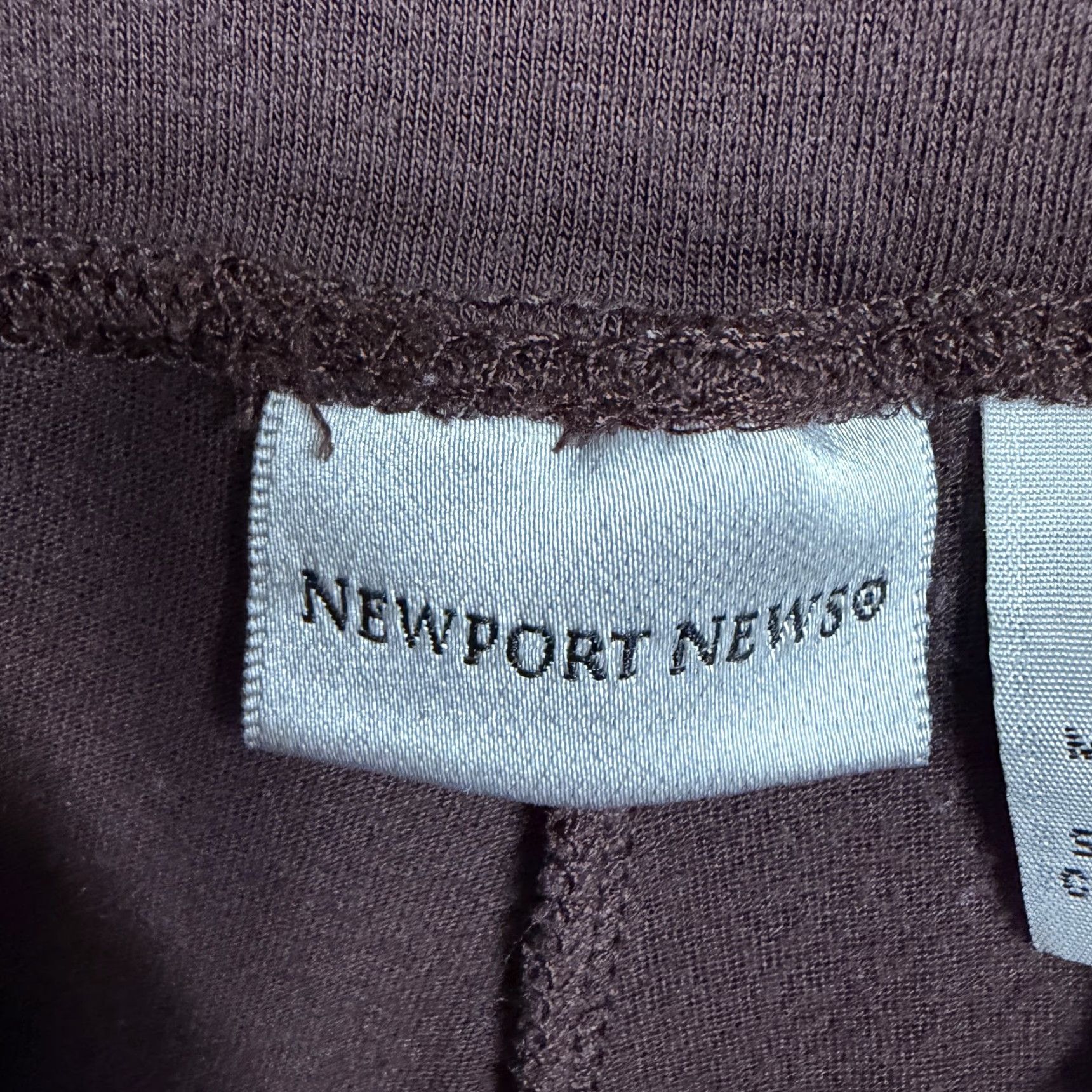 Vintage Newport News Womens Pants M 30x28.5 Brown Straight Pull On Lounge Travel Stretch Jersey Dress Size 32" / US 10 / IT 46 - 6 Thumbnail