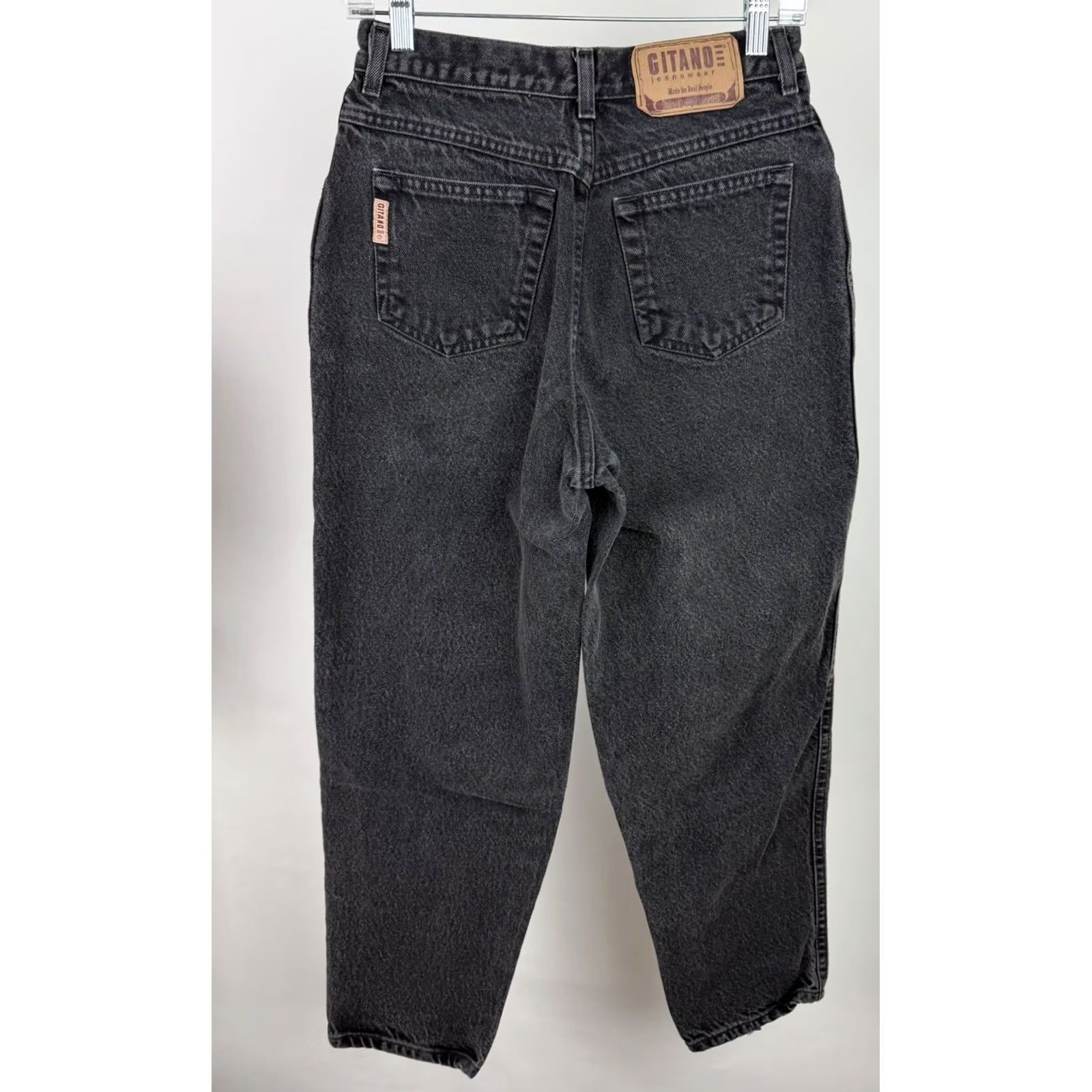 Vintage VINTAGE Gitano Jeans Womens 27x27 27 27x27 Relaxed High Rise Tapered Faded Black Denim 90s Womens Jeans Size 27" / US 4 / IT 40 - 2 Thumbnail